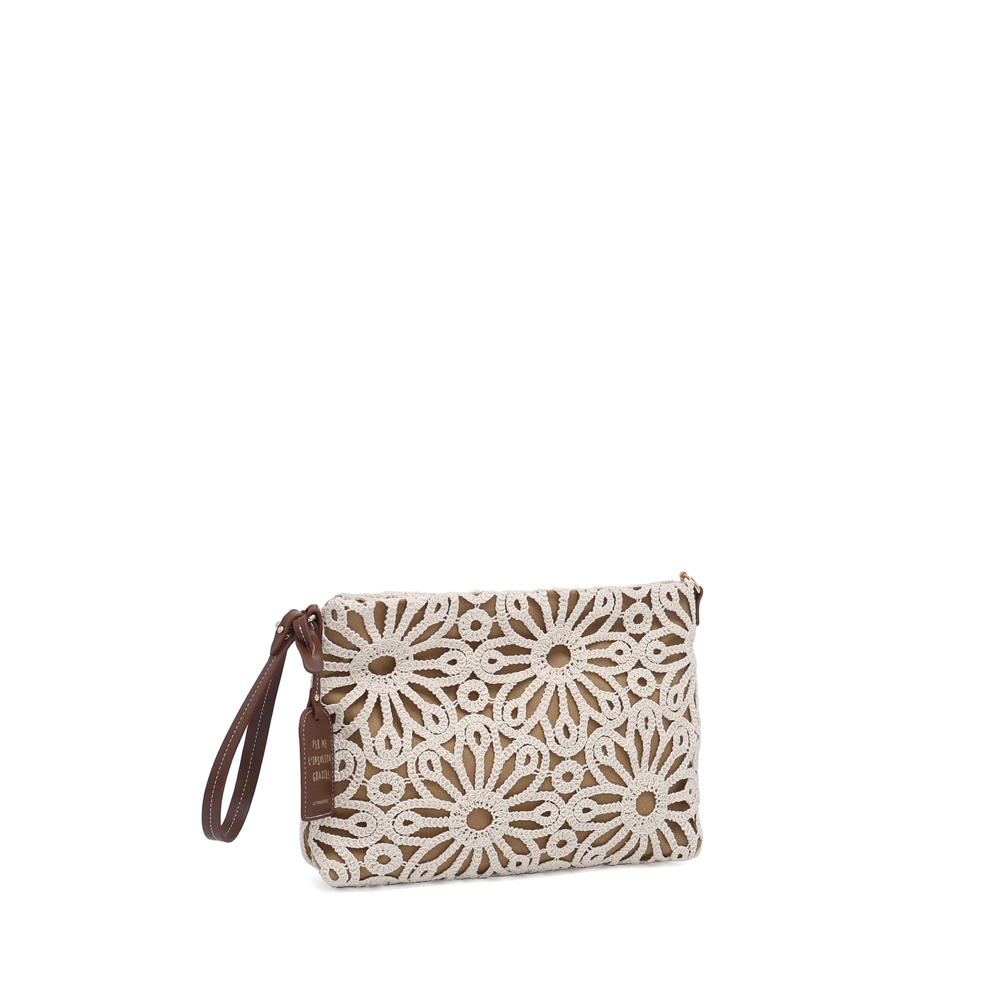 Pochette Giselle macramè colore ecru - Borse Donna | Le Pandorine