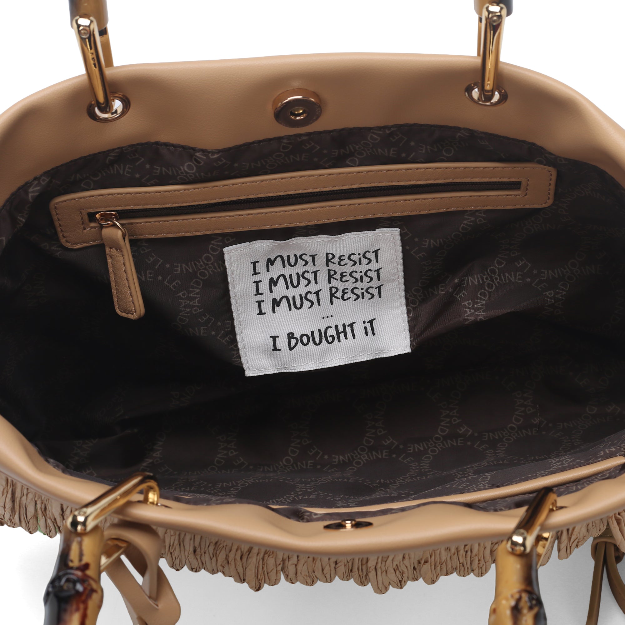 Marcy bag with multicolor fringes yellow color - Shopping Bags | Le Pandorine