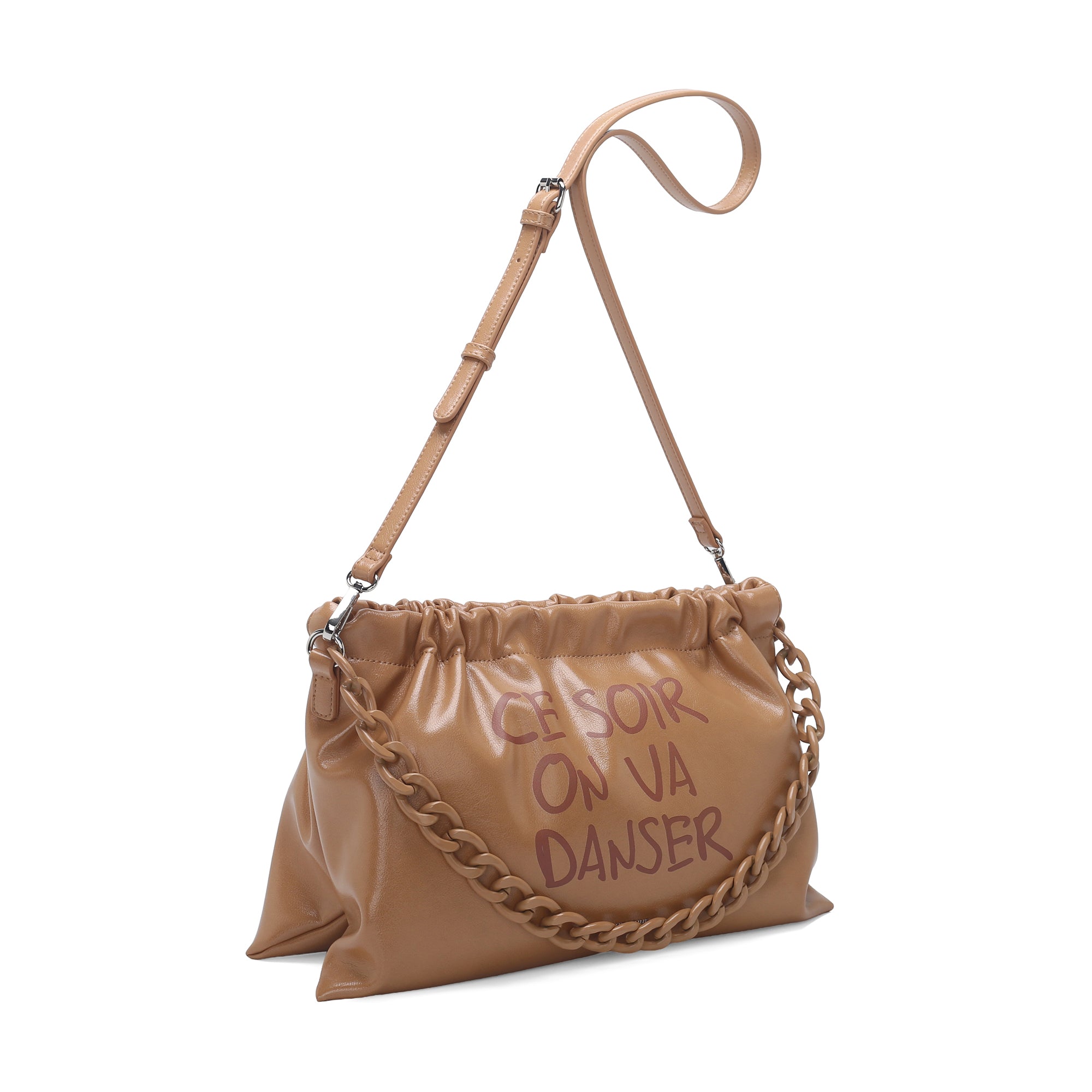 Pochette Happy Bag con Tracolla a Catena colore naturale - Pochette | Le Pandorine