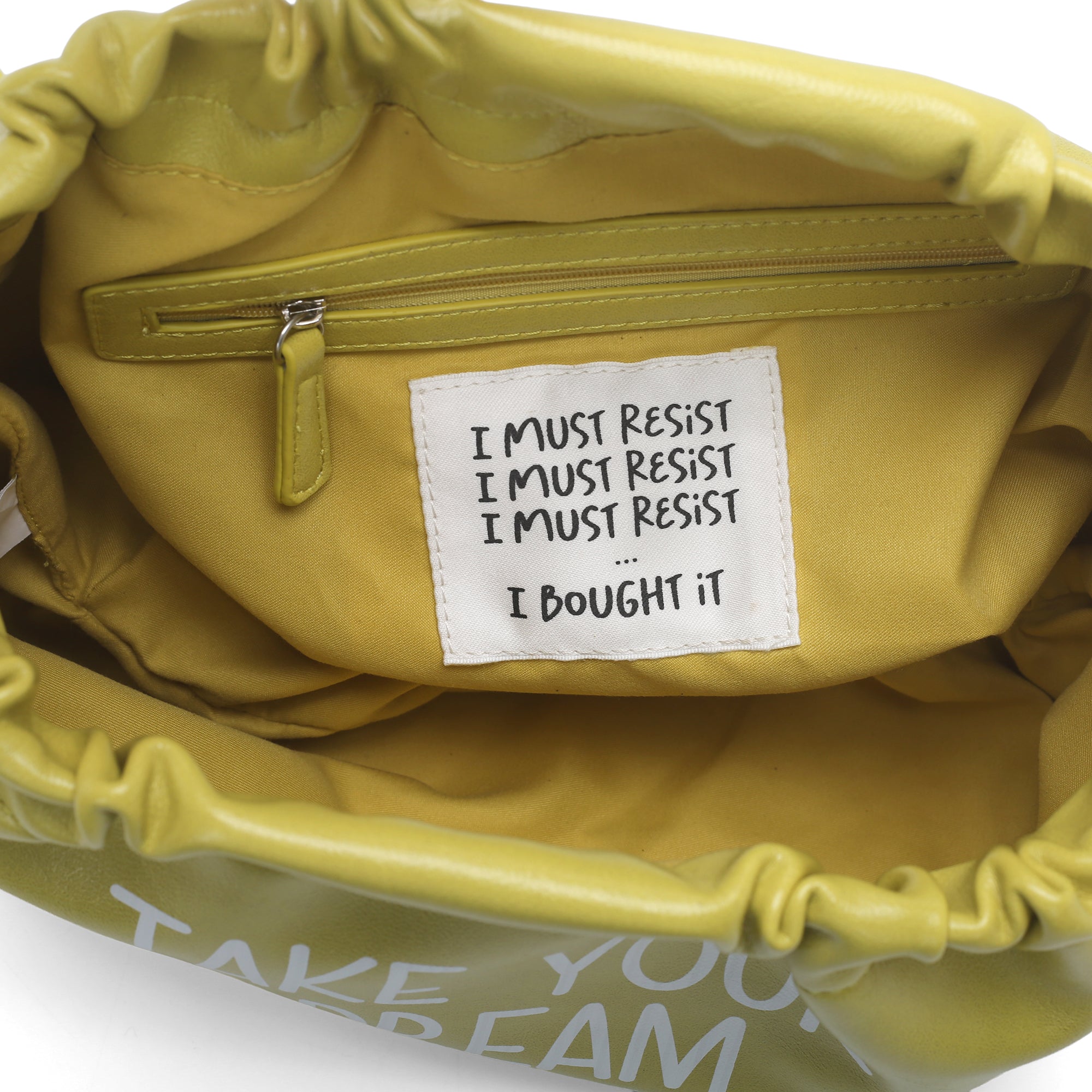 Pochette Happy Bag con Tracolla a Catena colore lime - Pochette | Le Pandorine