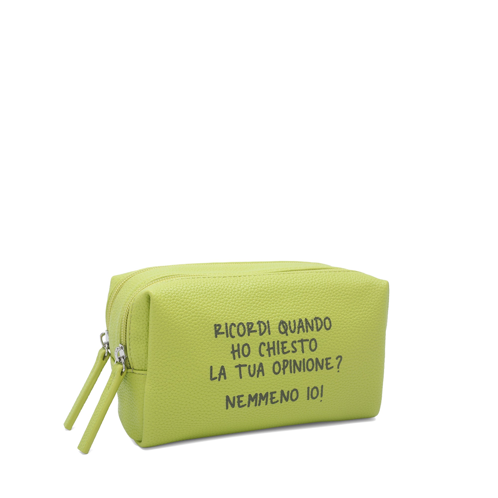 Pills Cosmetic Bag with lime color writing - YELLOW | Le Pandorine