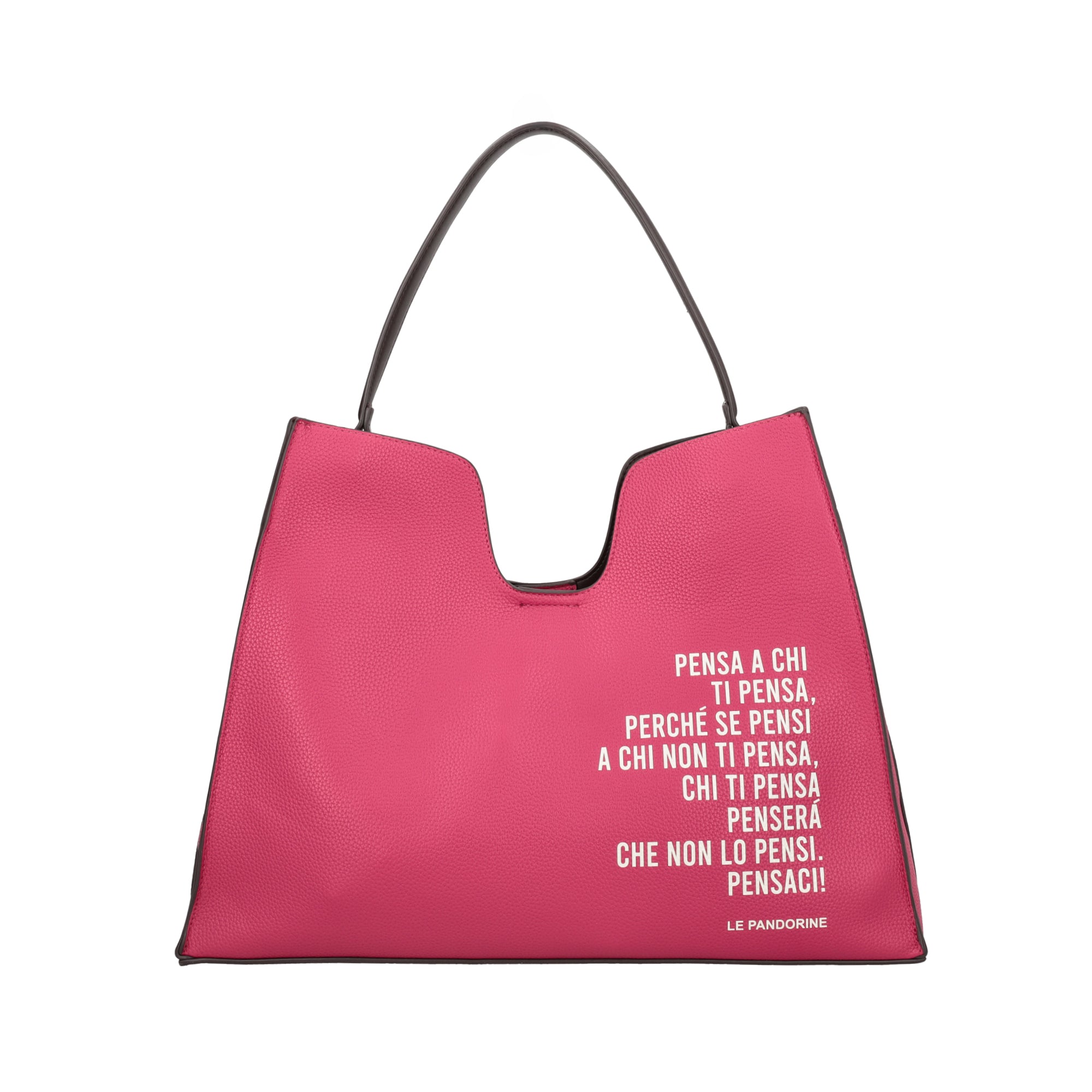 Fede shopping bag with removable fuchsia clutch bag - Shopping Bags | Le Pandorine