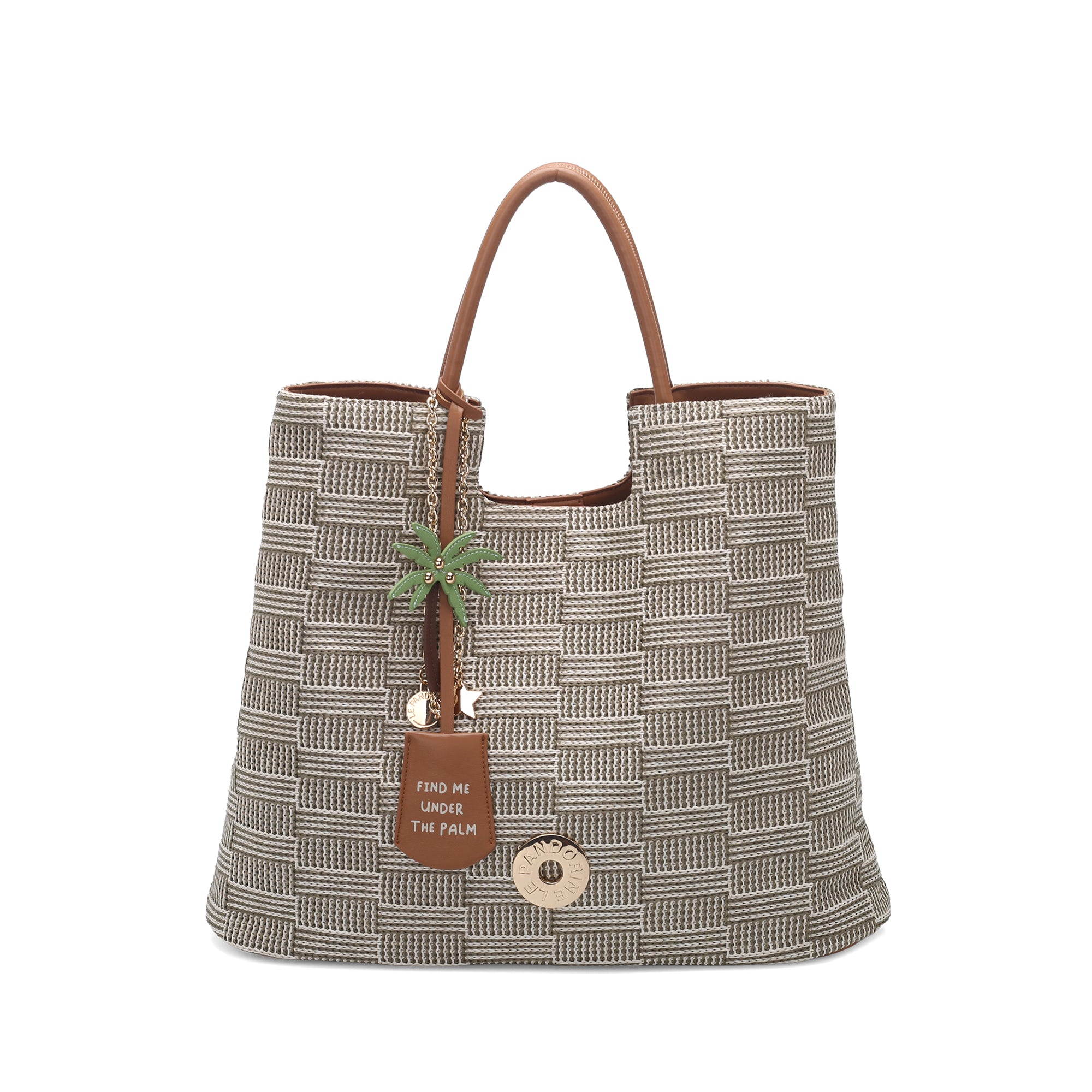 Miriam shopping bag with matching accessory in avio blue - Shopping Bags | Le Pandorine