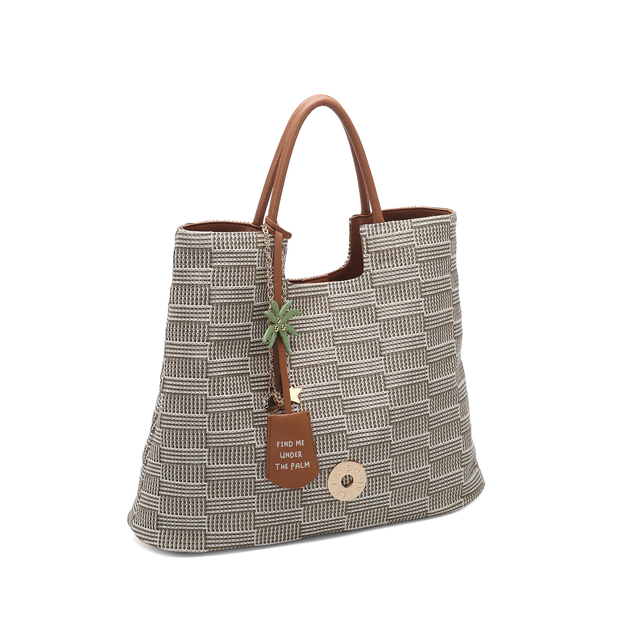 Miriam shopping bag with matching accessory in avio blue - Shopping Bags | Le Pandorine