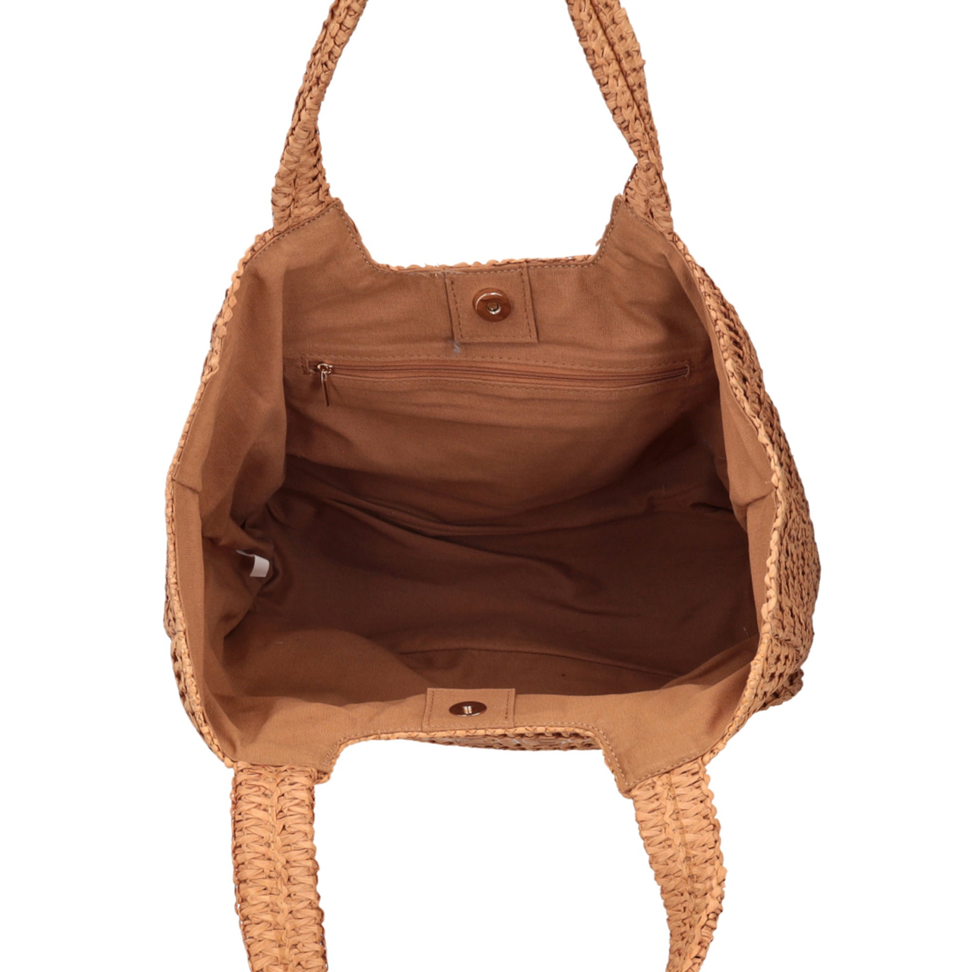 Borsa a mano Soley in rafia con scritta colore naturale | Le Pandorine