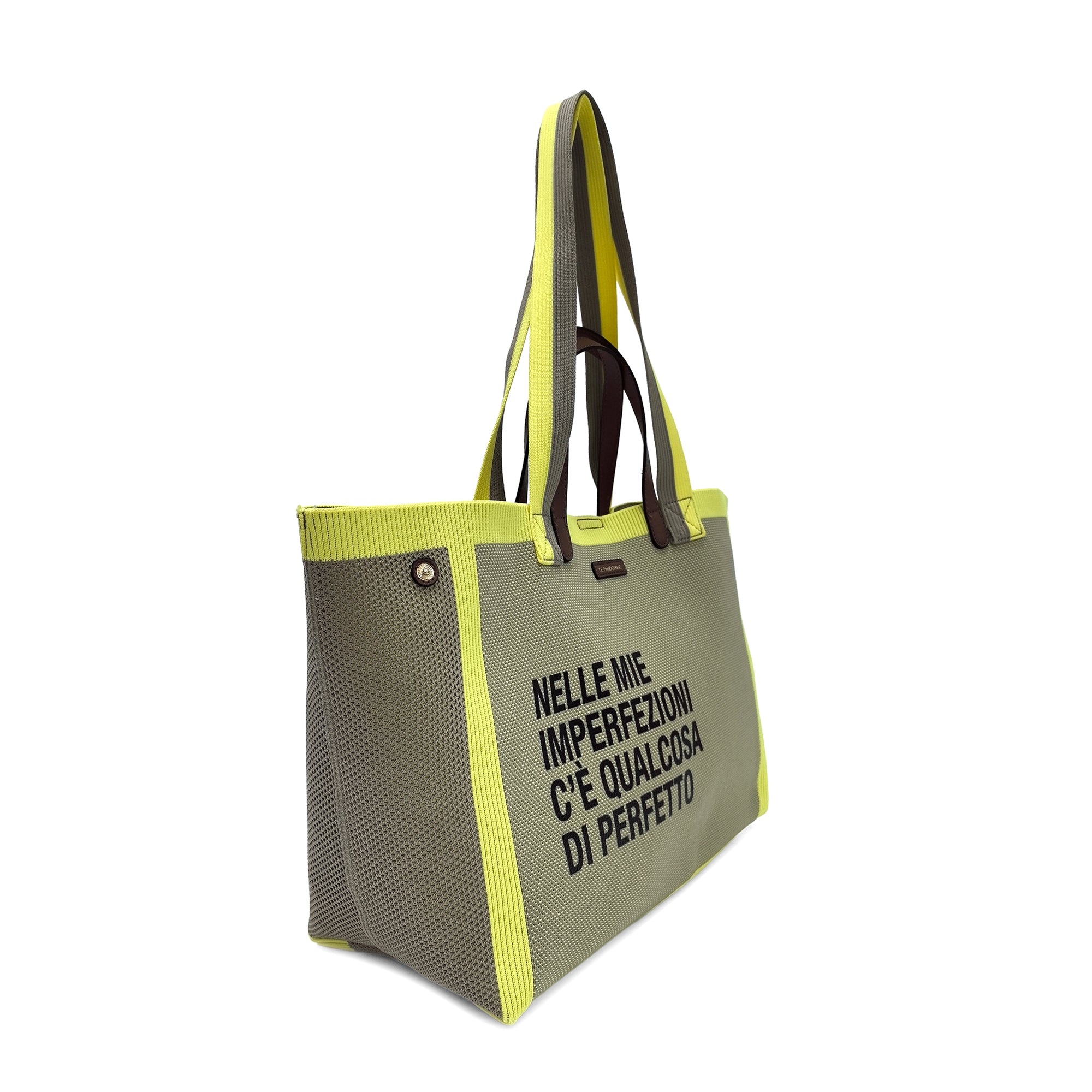 Charlie shopping bag with double handle yellow color - Shopping Bags | Le Pandorine