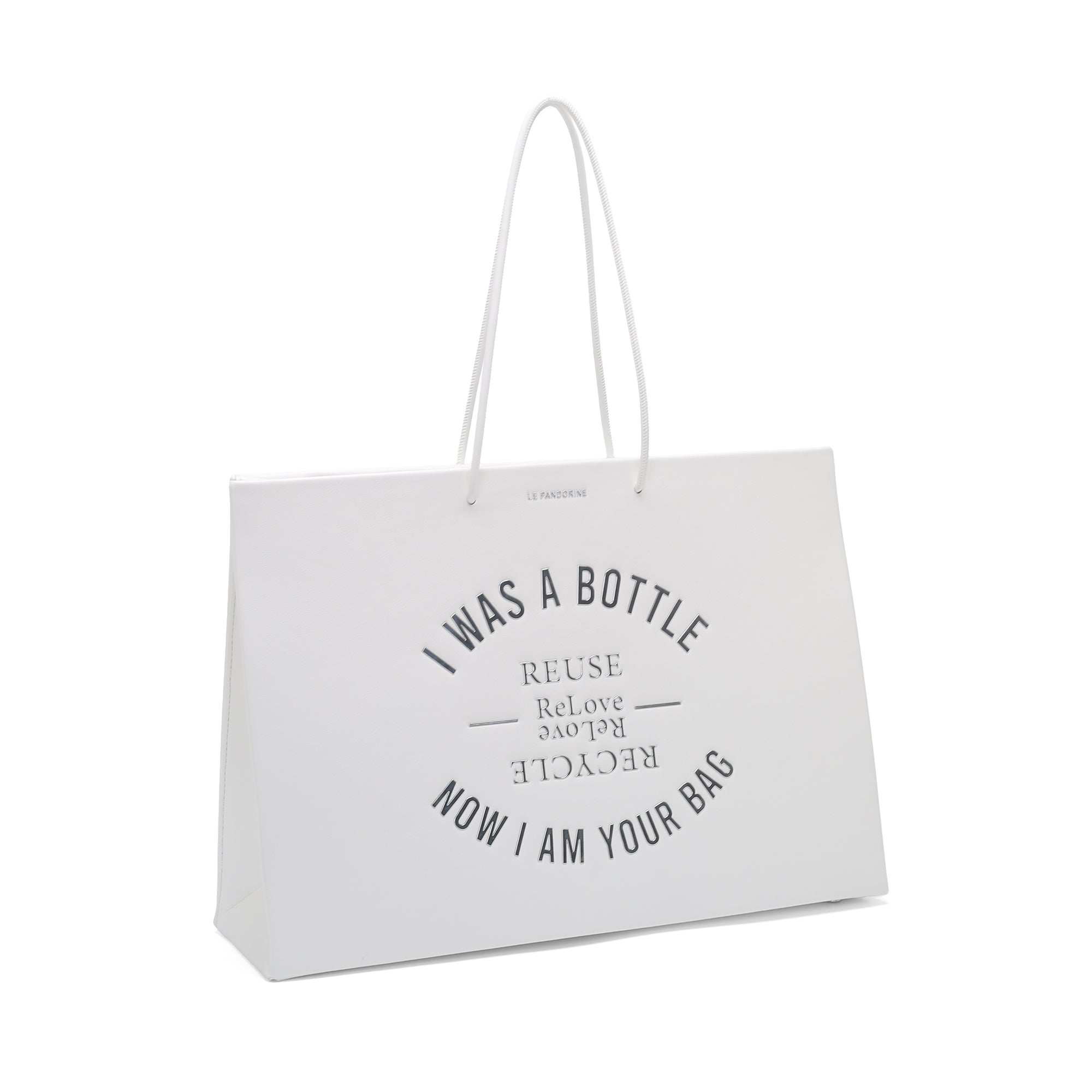 Shopping bag Bottle Bag borsa eco-friendly colore bianco | Le Pandorine