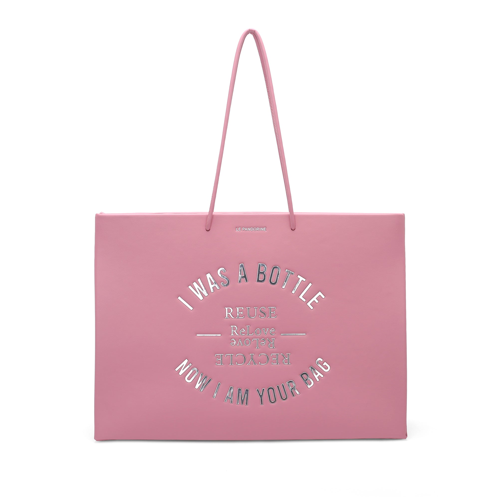 Shopping bag Bottle Bag borsa eco-friendly colore rosa | Le Pandorine