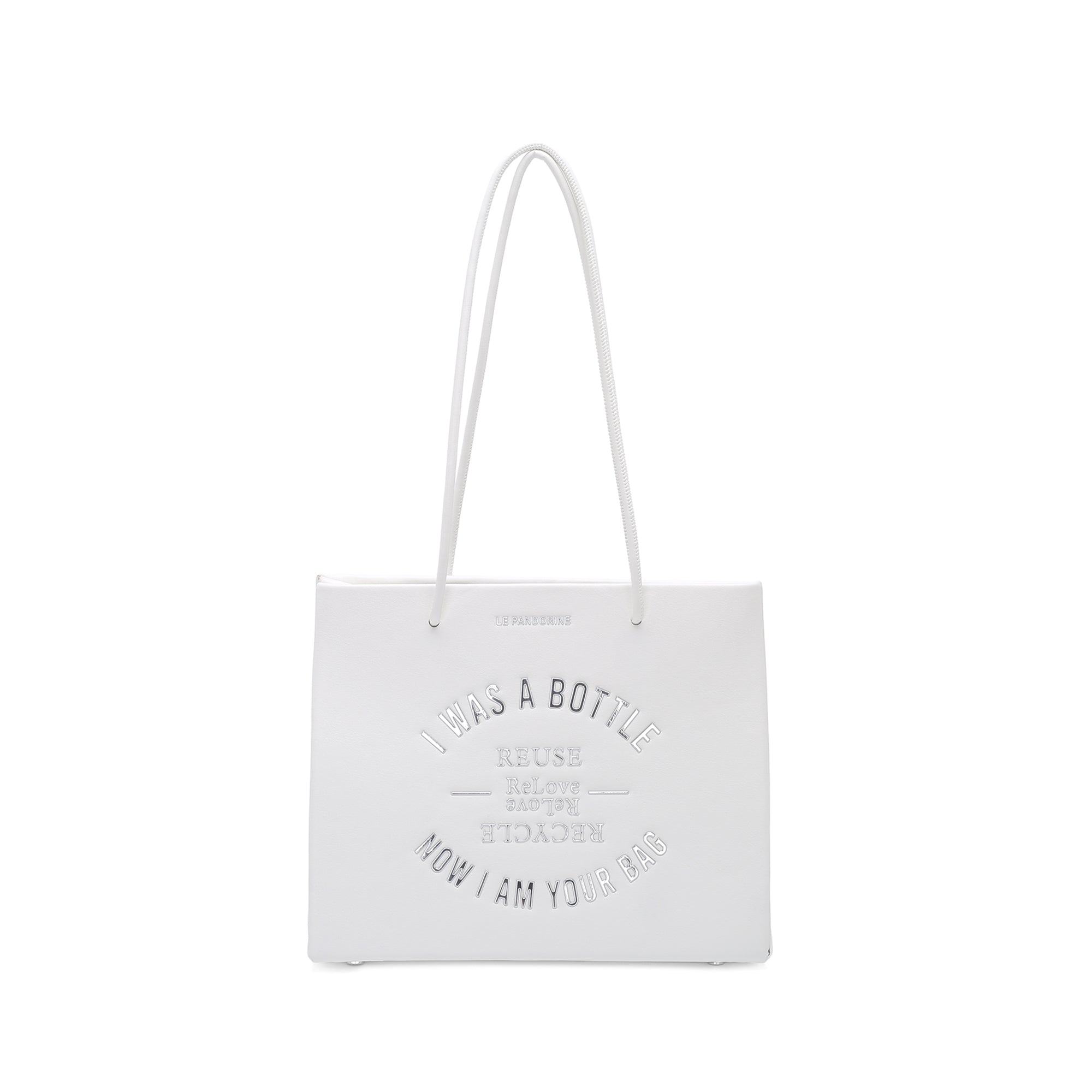 Shopper piccola Bottle Bag colore bianco | Le Pandorine