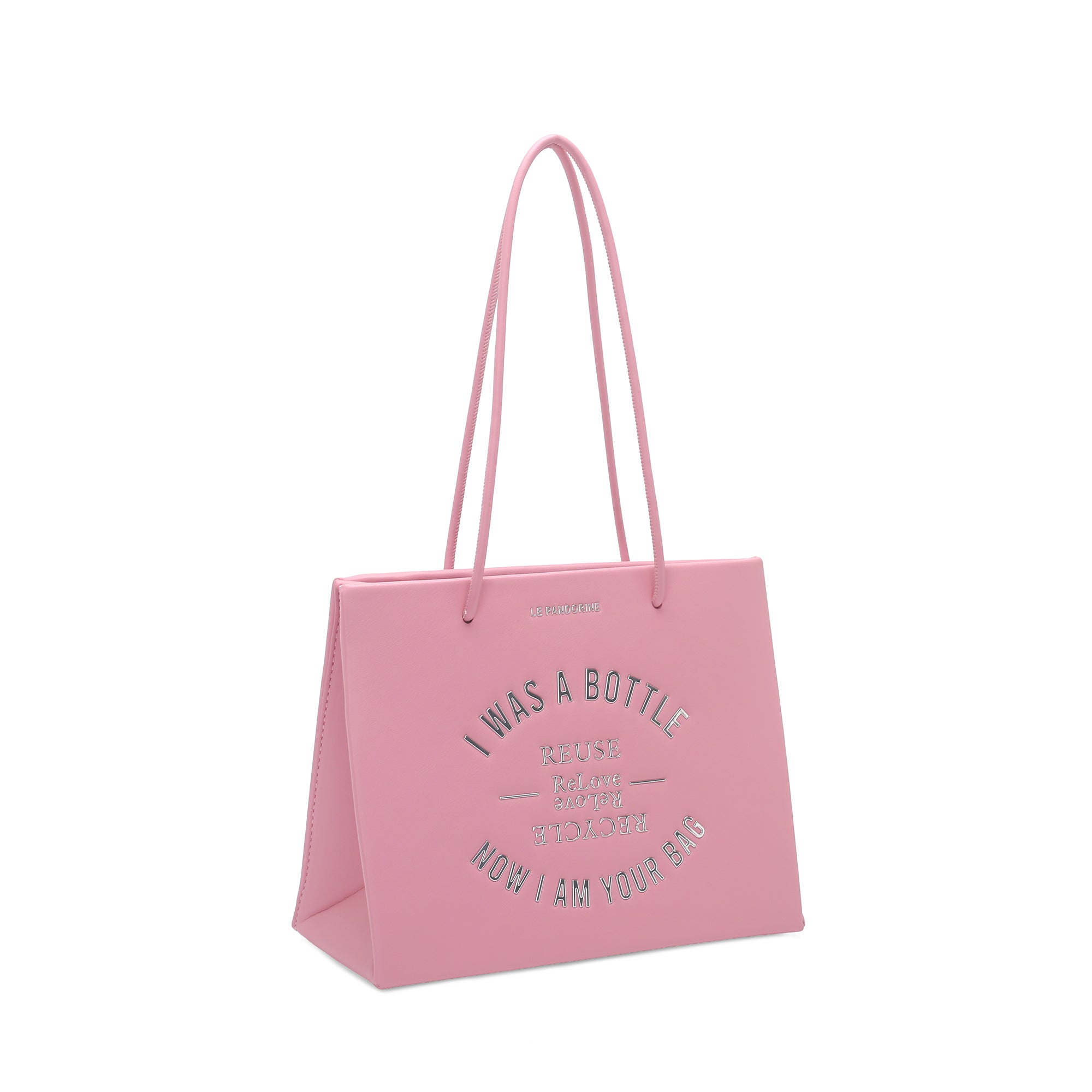 Shopper piccola Bottle Bag colore rosa | Le Pandorine