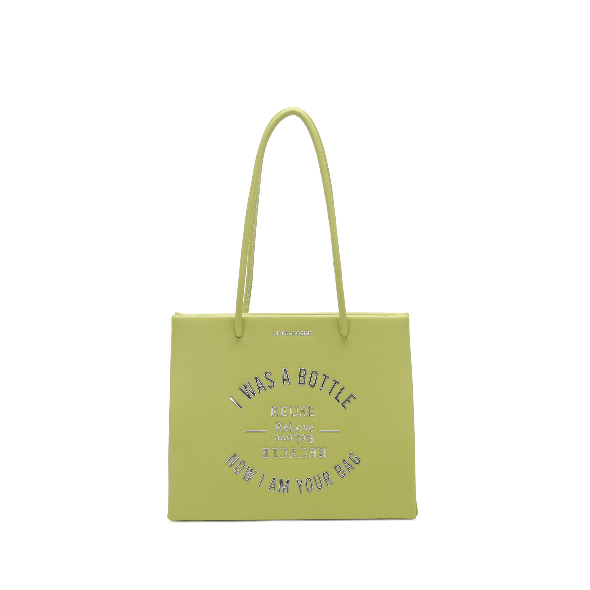 Shopper piccola Bottle Bag colore lime | Le Pandorine