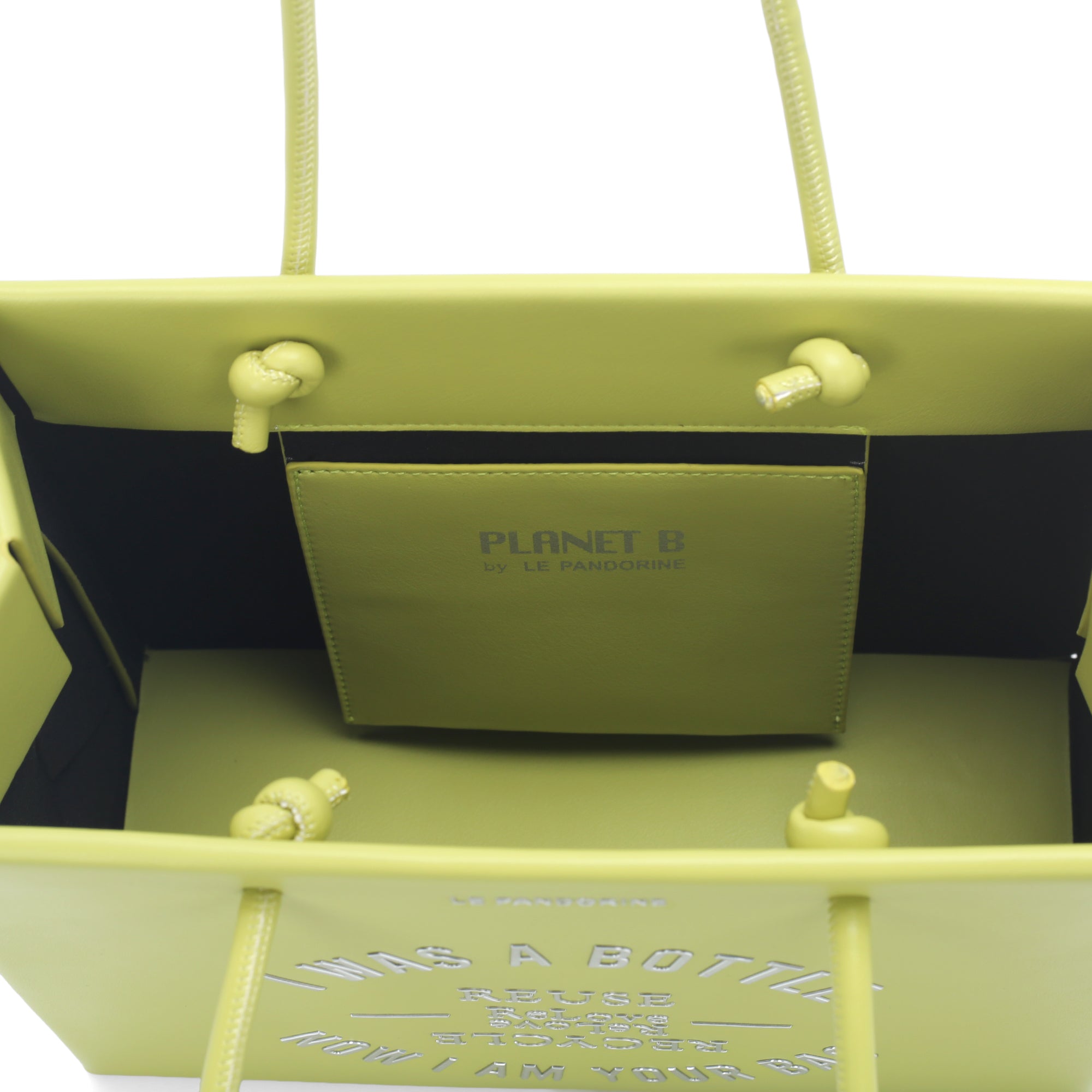Shopper piccola Bottle Bag colore lime | Le Pandorine