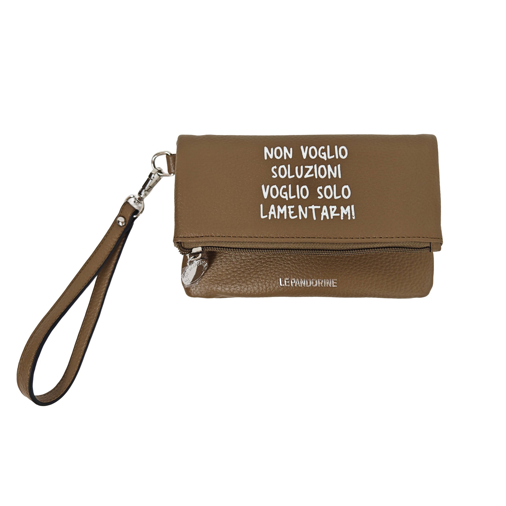 Pochette a mano Vicky con cinturino da polso colore naturale - NATURALE | Le Pandorine