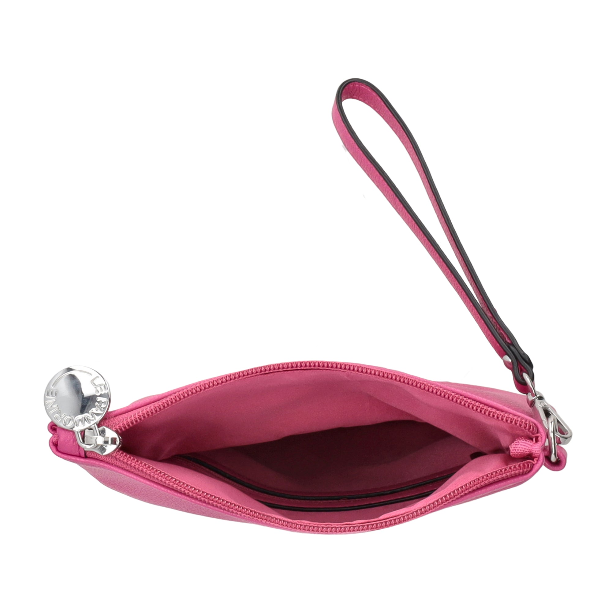 Pochette a mano Vicky con cinturino da polso colore fucsia - FUCSIA | Le Pandorine
