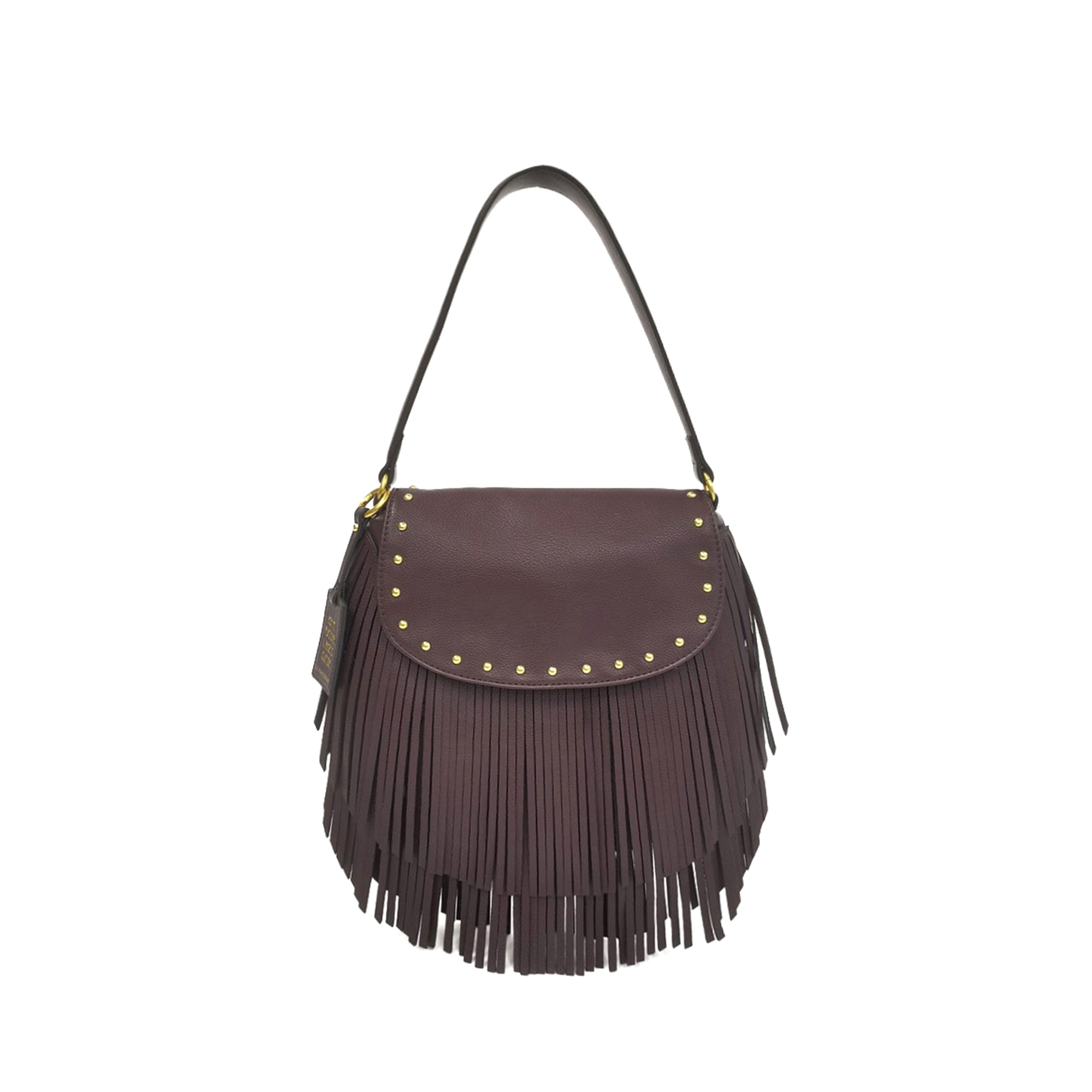 Tracolla piccola Fringe Mini Hobo colore testa di moro - Collezione Fall Winter | Le Pandorine