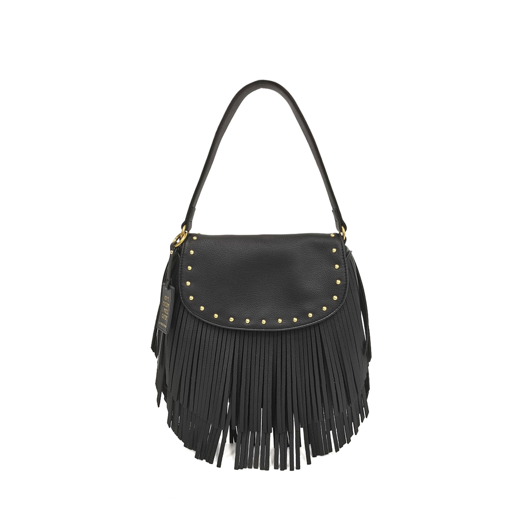 Tracolla piccola Fringe Mini Hobo colore nero - Collezione Fall Winter | Le Pandorine