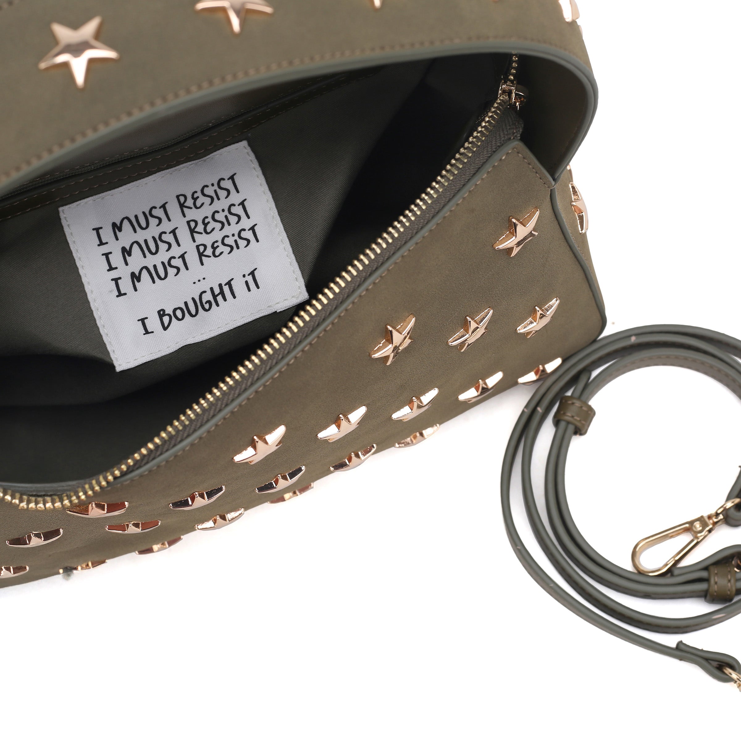 Borsa a spalla media Elena colore verde militare - Collezione Fall Winter | Le Pandorine