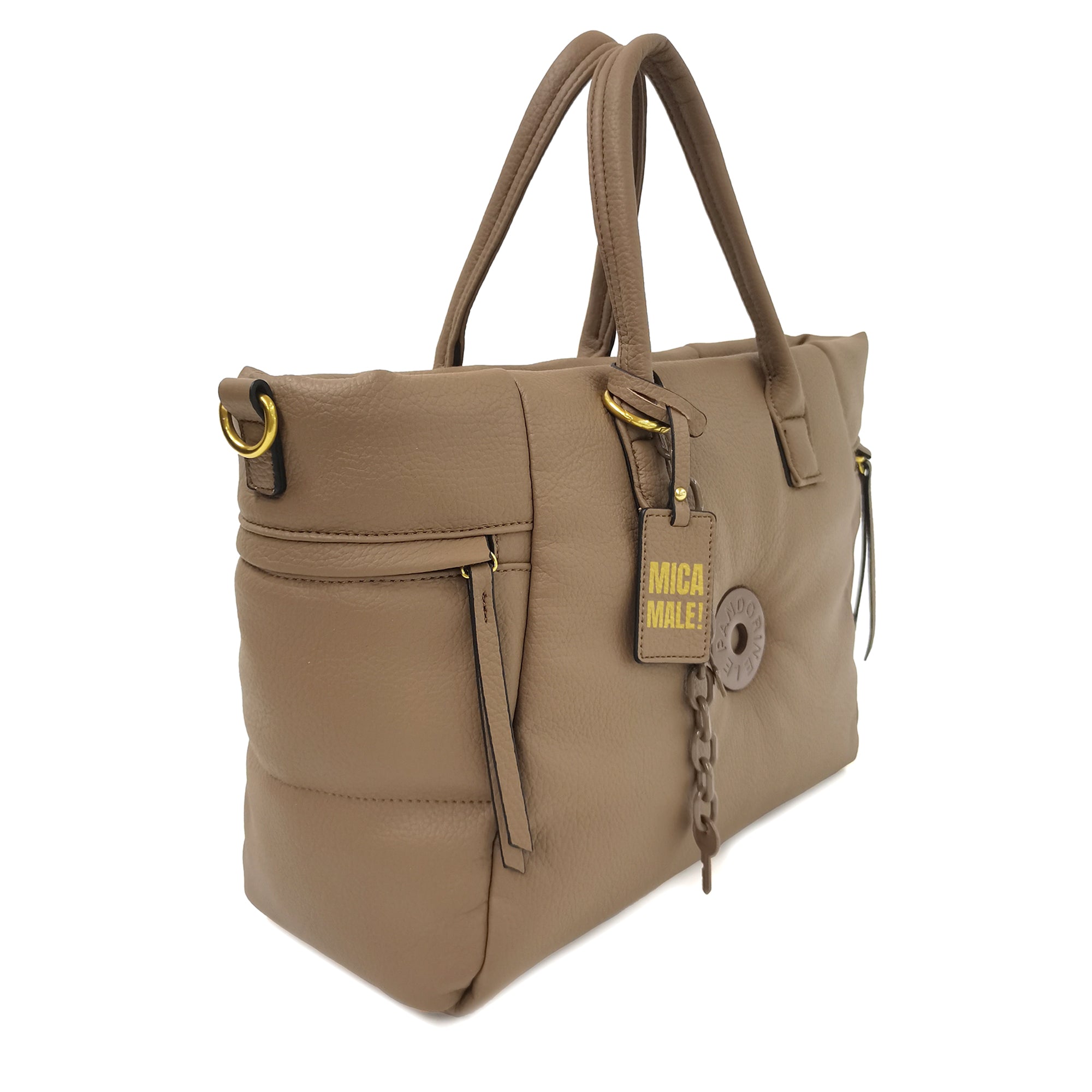 Shopping grande Alex Shopper colore tortora - Collezione Fall Winter | Le Pandorine