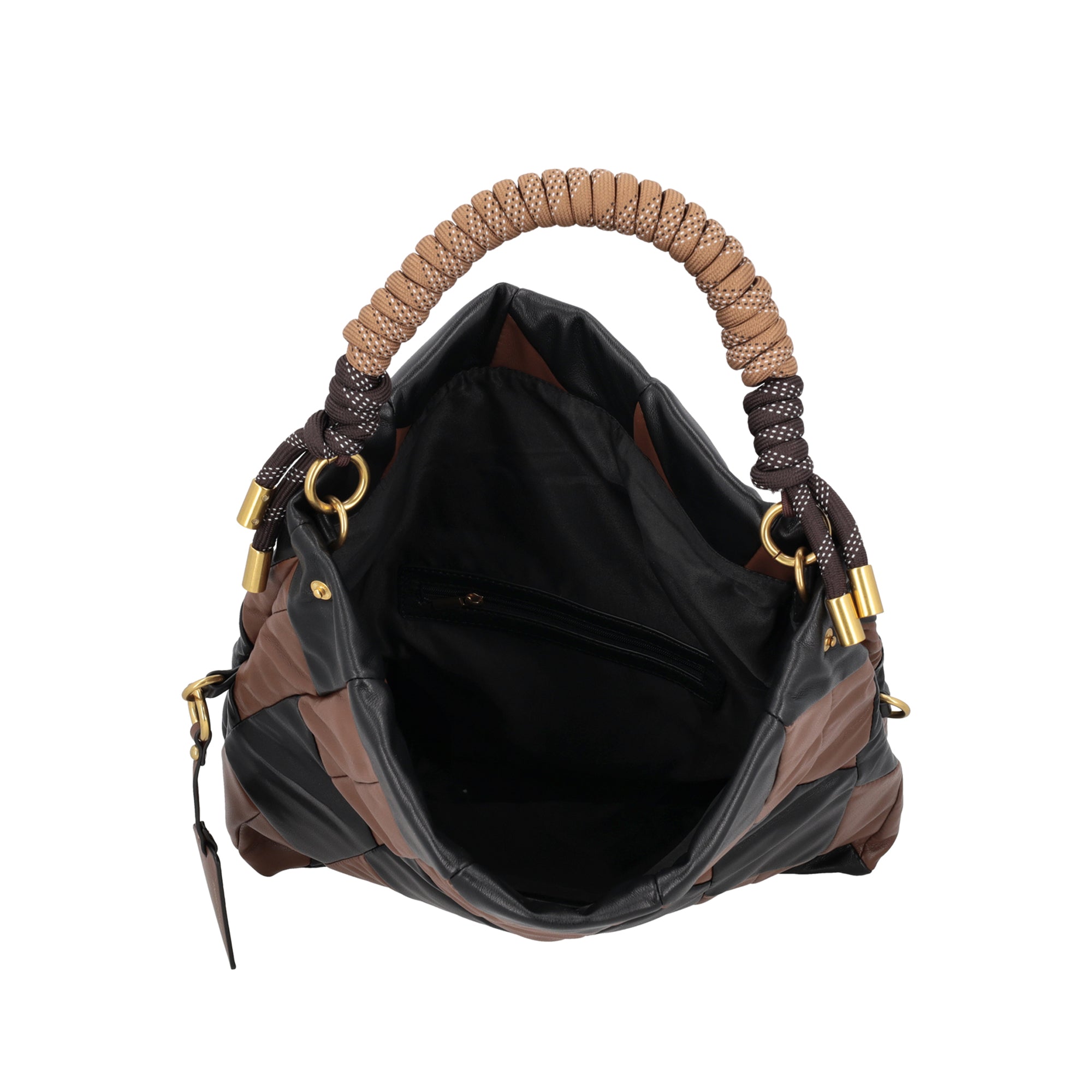 Borsa a spalla grande Arlecchino colore nero - Collezione Fall Winter | Le Pandorine