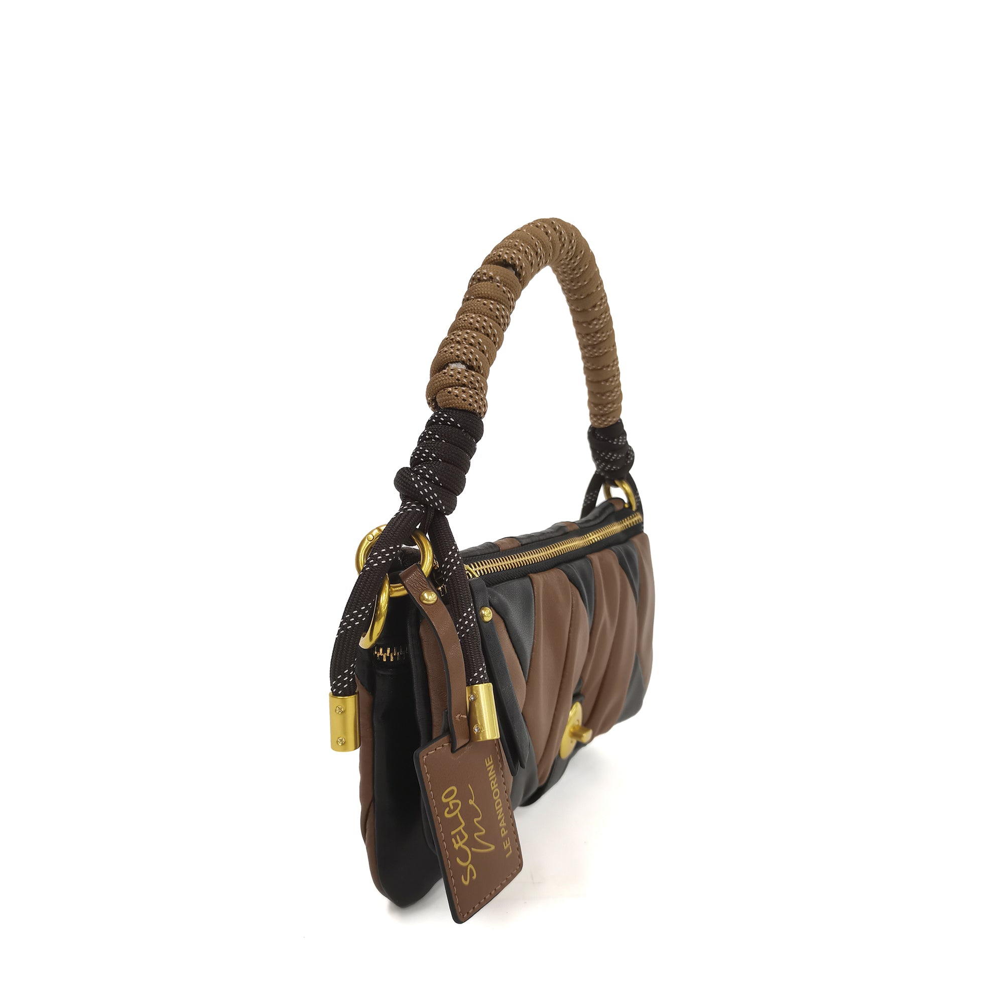 Pochette doppia Arlecchino colore nero - Collezione Fall Winter | Le Pandorine