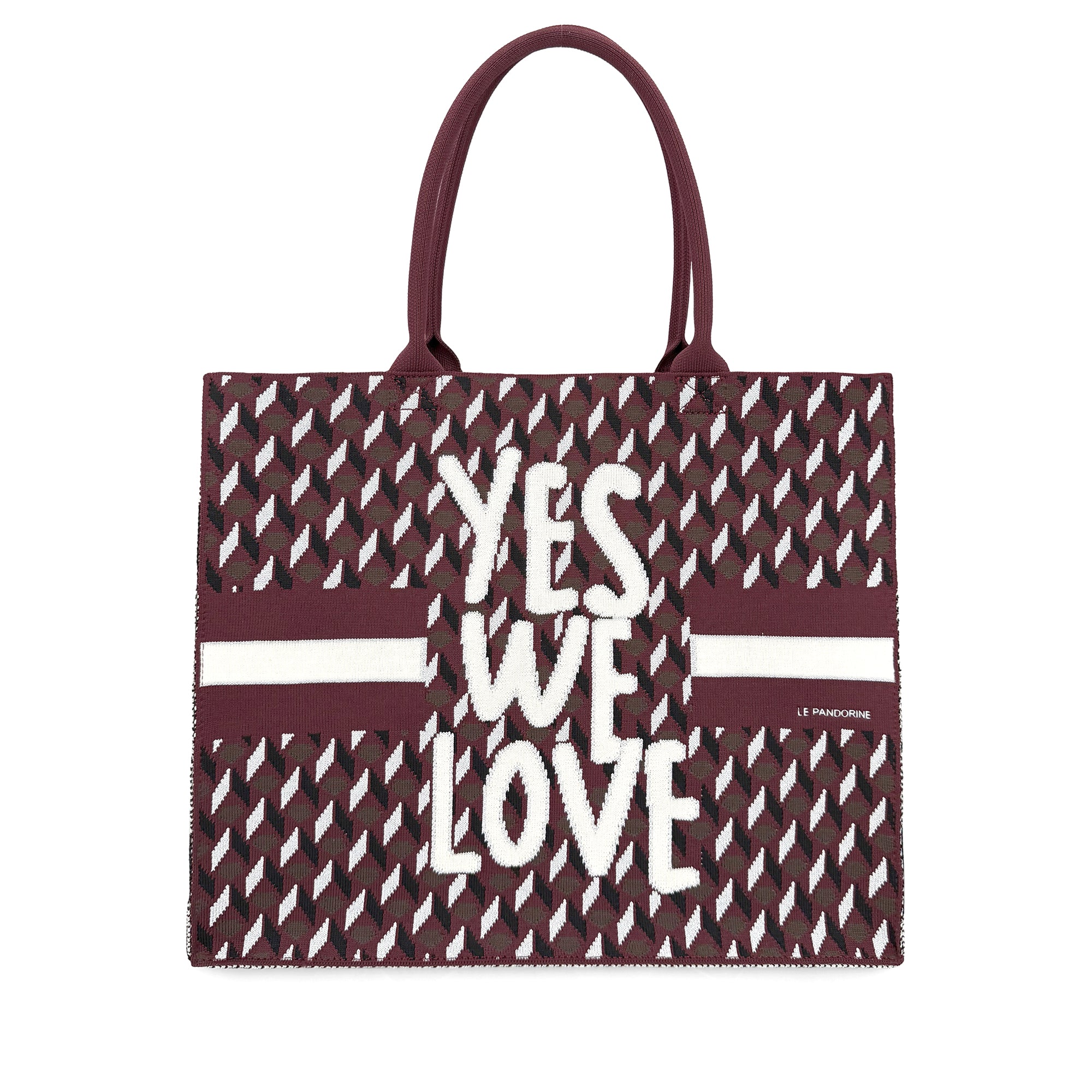 Shopping Grande Bella colore bordeaux - Fili Folli | Le Pandorine