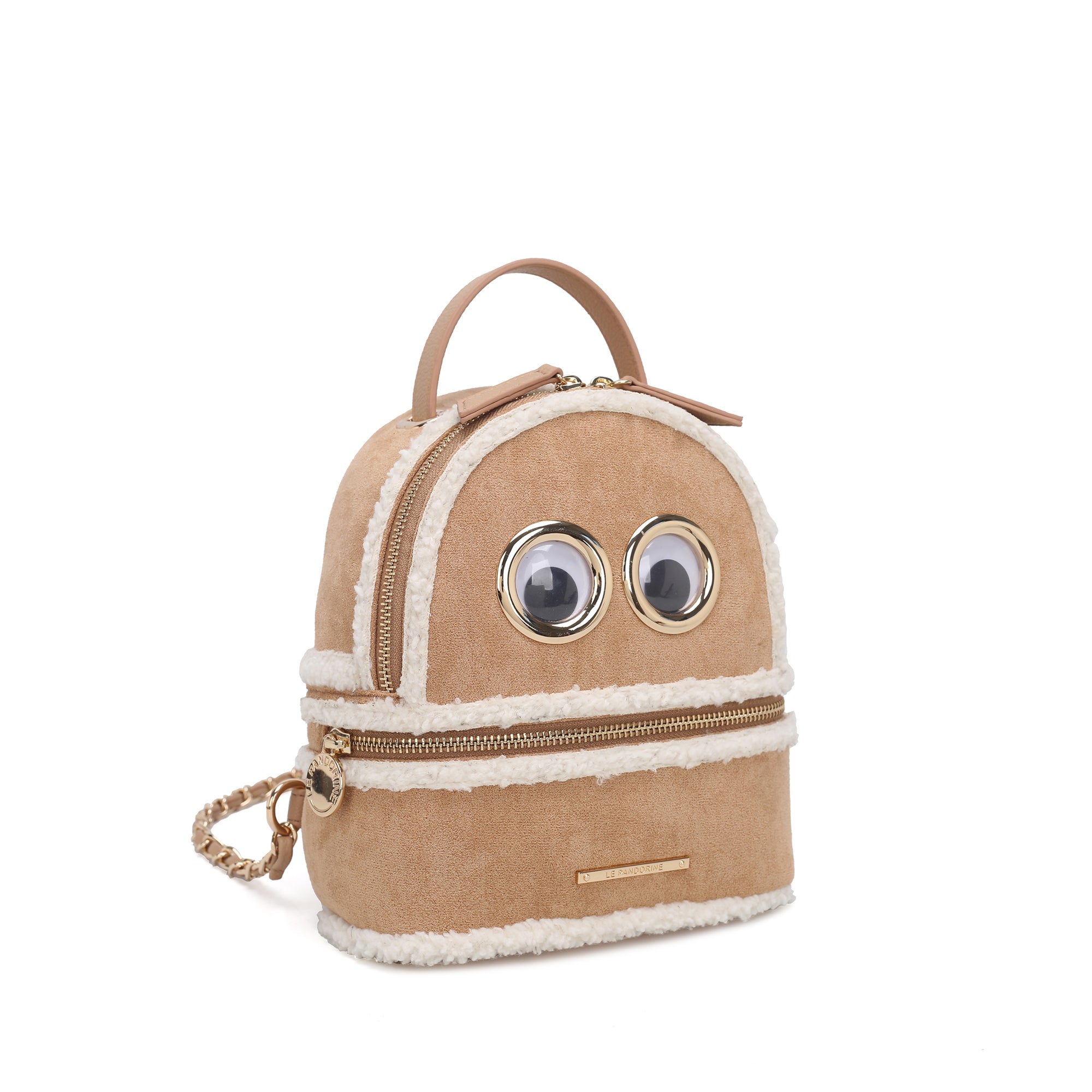 Zaino piccolo Eyes colore biscotto - Zaini e Zainetti Donna | Le Pandorine