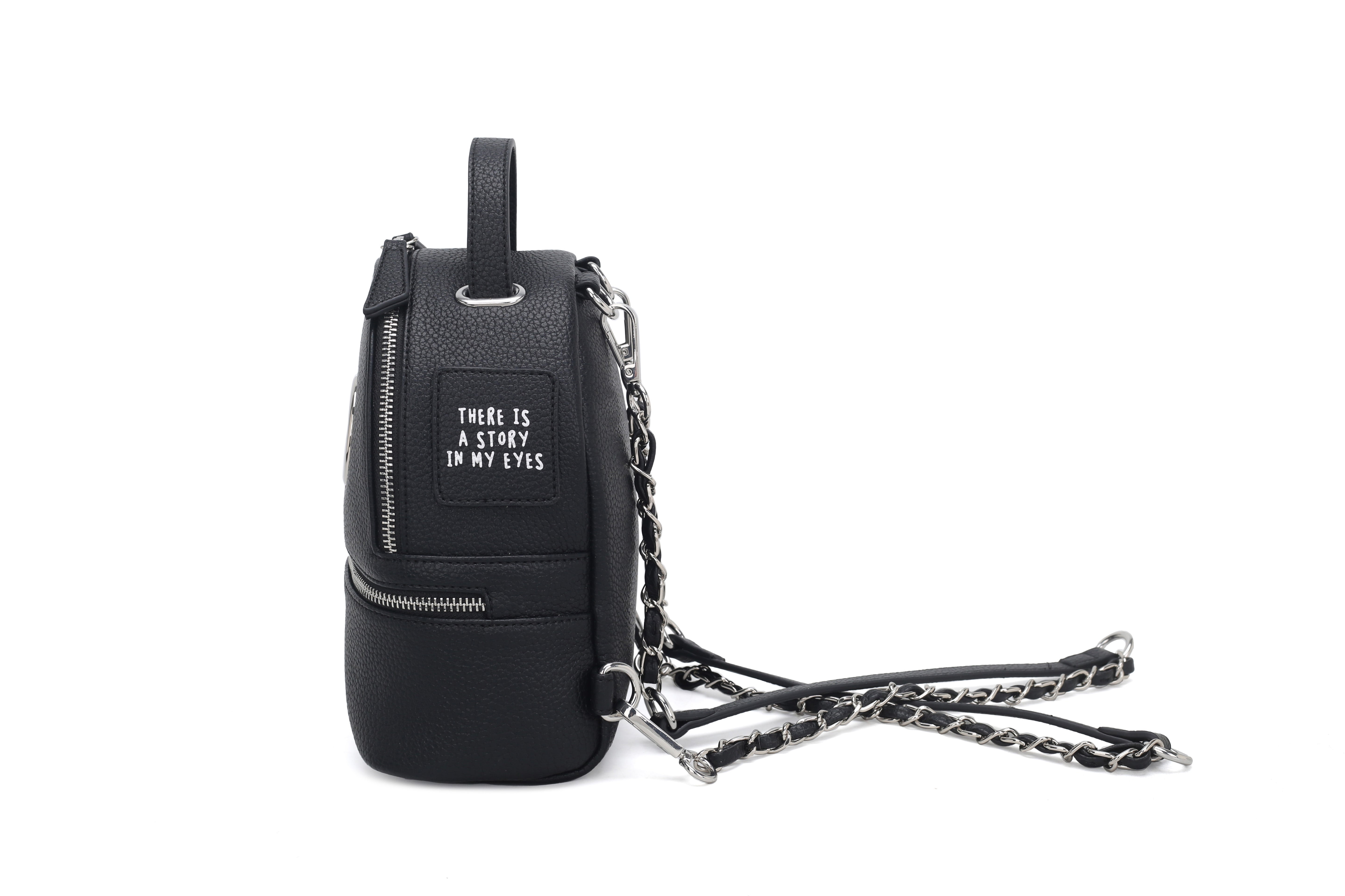 Zaino piccolo Eyes colore nero - Zaini e Zainetti Donna | Le Pandorine