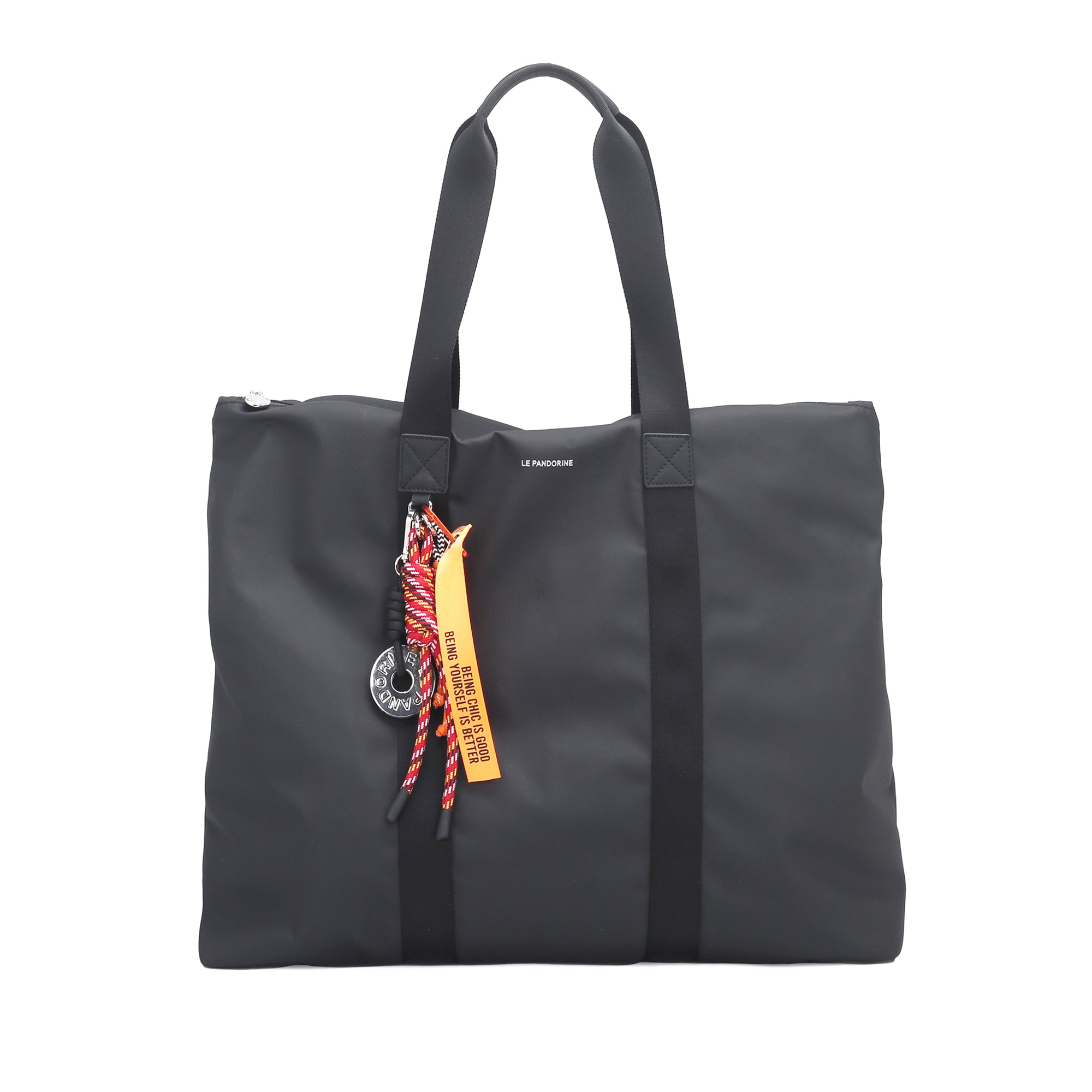 PF2525B80.C99 - Shopping bag grande Ginevra colore nero - NERO | Le Pandorine