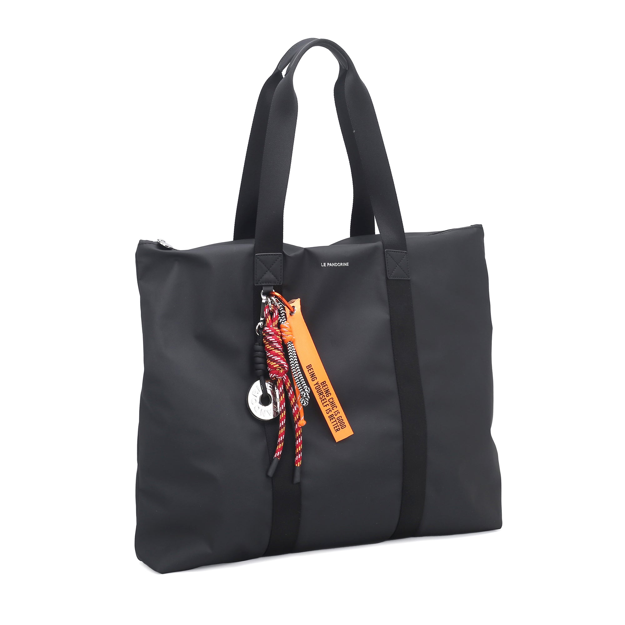 PF2525B80.C99 - Shopping bag grande Ginevra colore nero - NERO | Le Pandorine