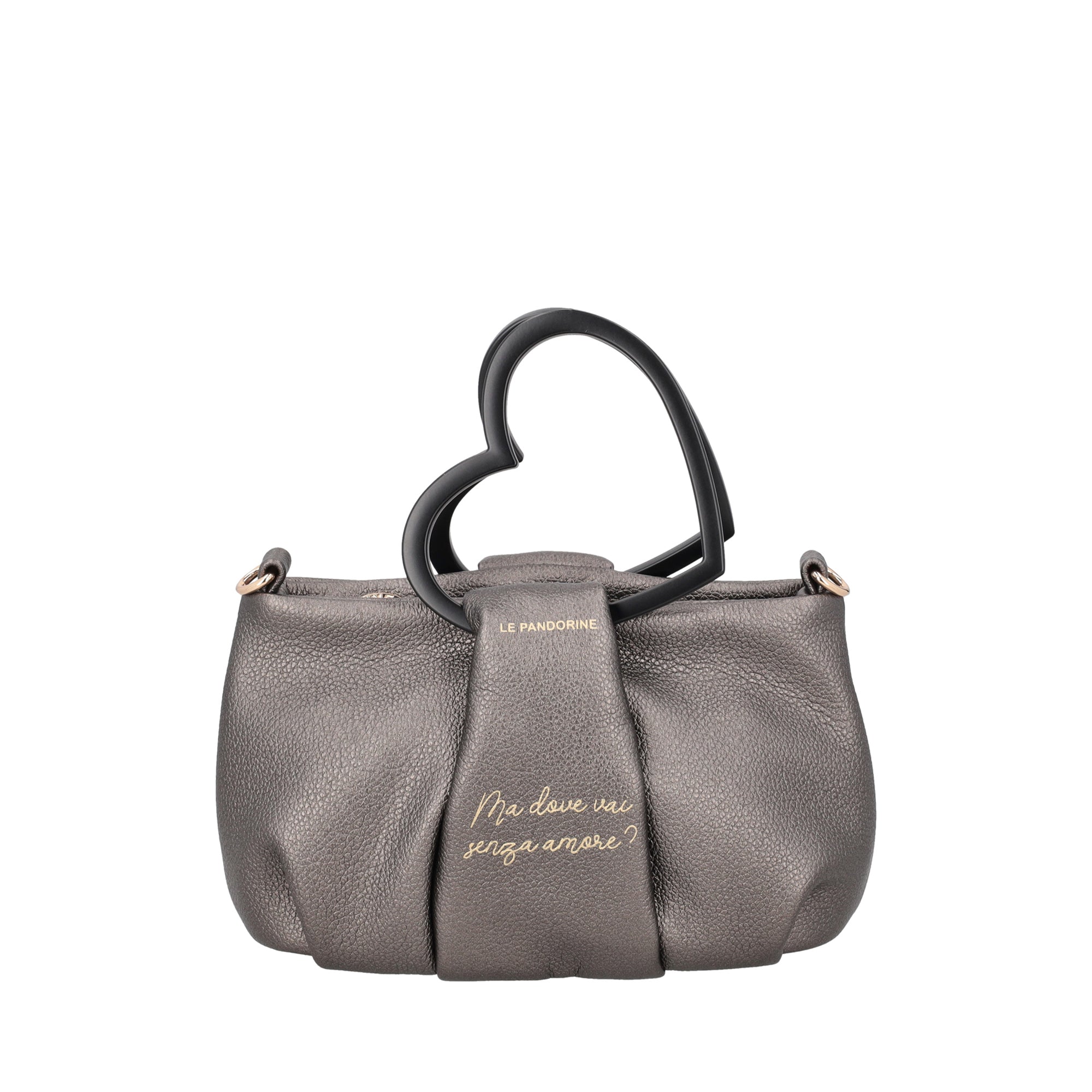 Tracollina Amore Mini colore canna di fucile - Collezione Fall Winter | Le Pandorine