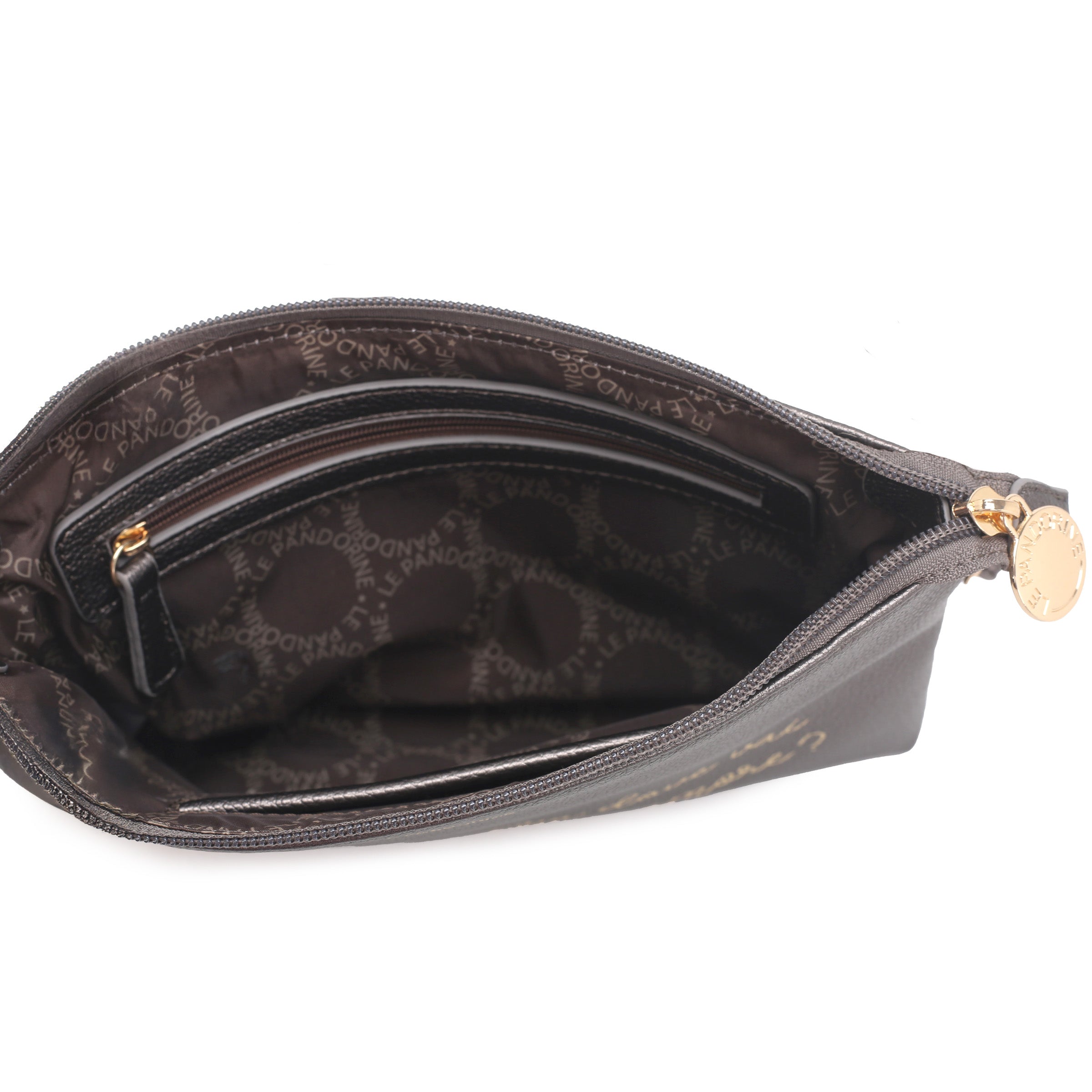 Pochette piatta Amore colore canna di fucile - Collezione Fall Winter | Le Pandorine