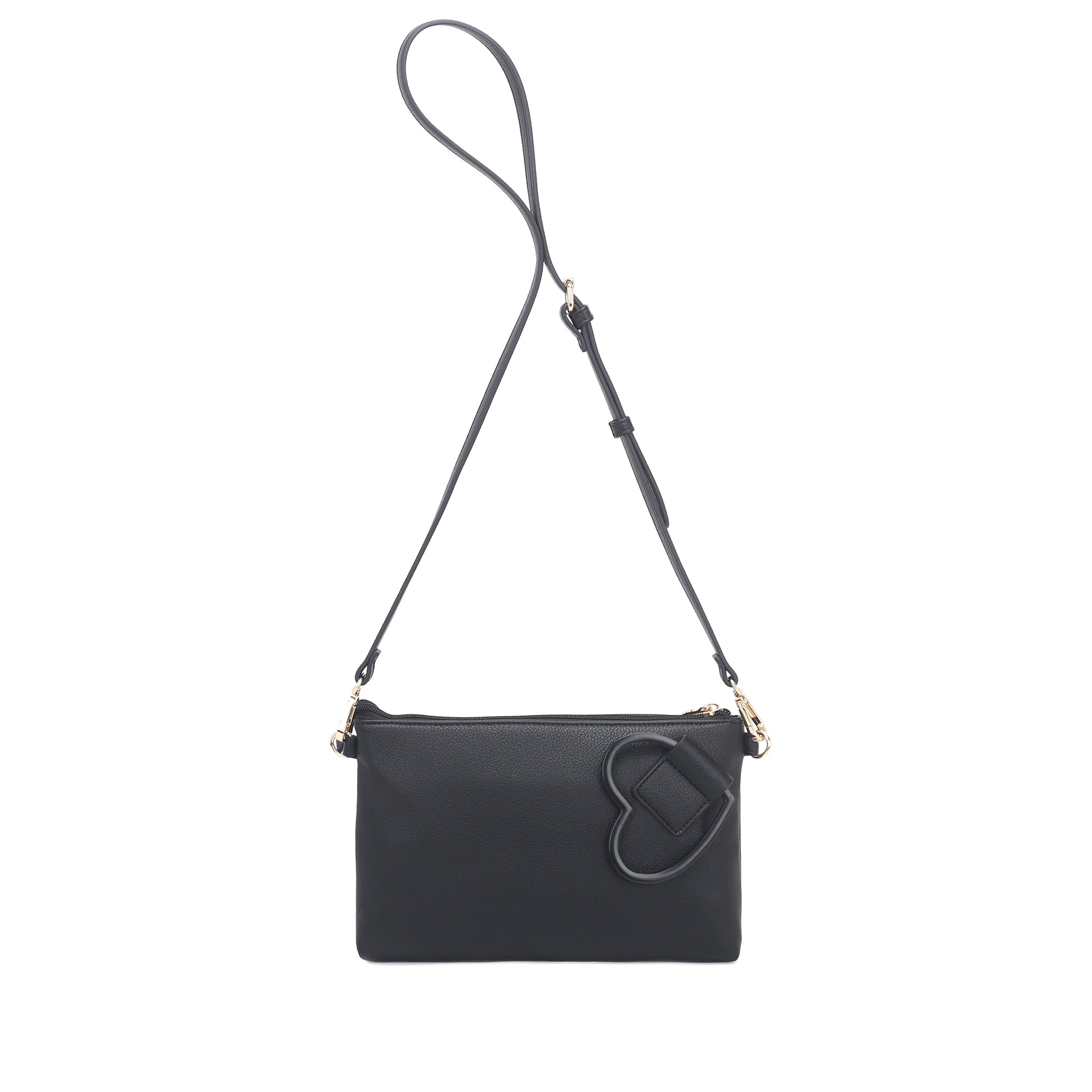 Pochette piatta Amore colore nero - Collezione Fall Winter | Le Pandorine