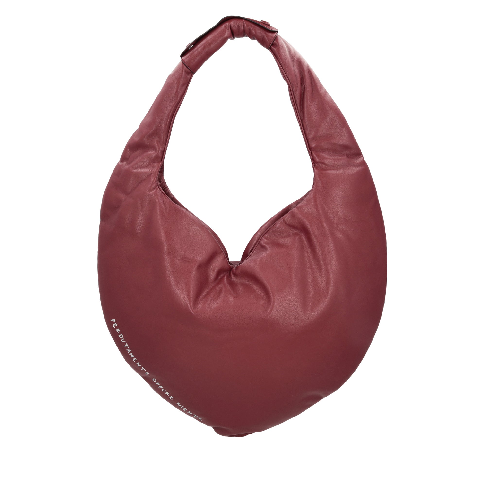 Borsa a spalla grande Heart Bag colore bordeaux - Collezione Fall Winter | Le Pandorine