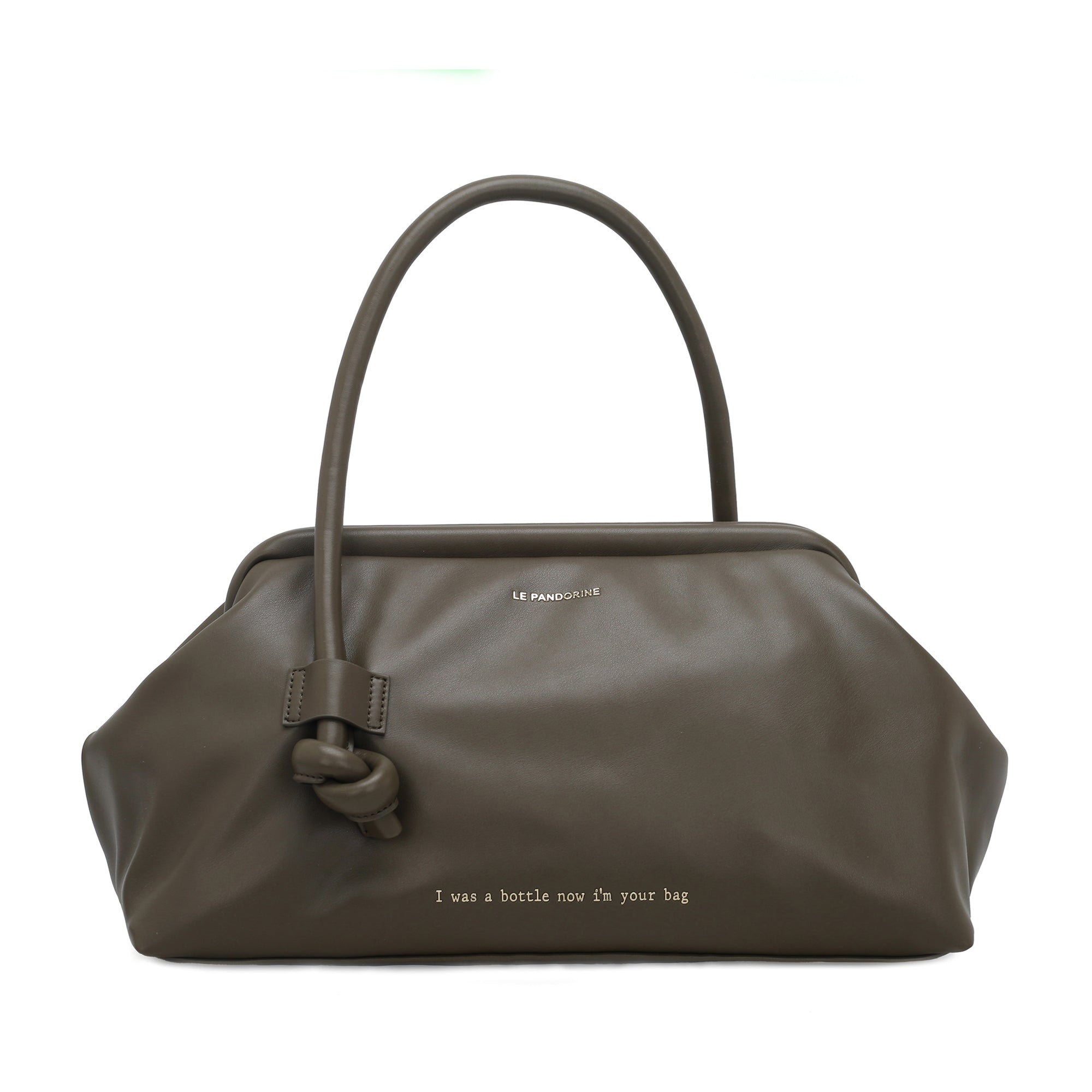 Borsa a mano grande Bottle Maxi colore verde militare - Borse a Spalla Donna | Le Pandorine