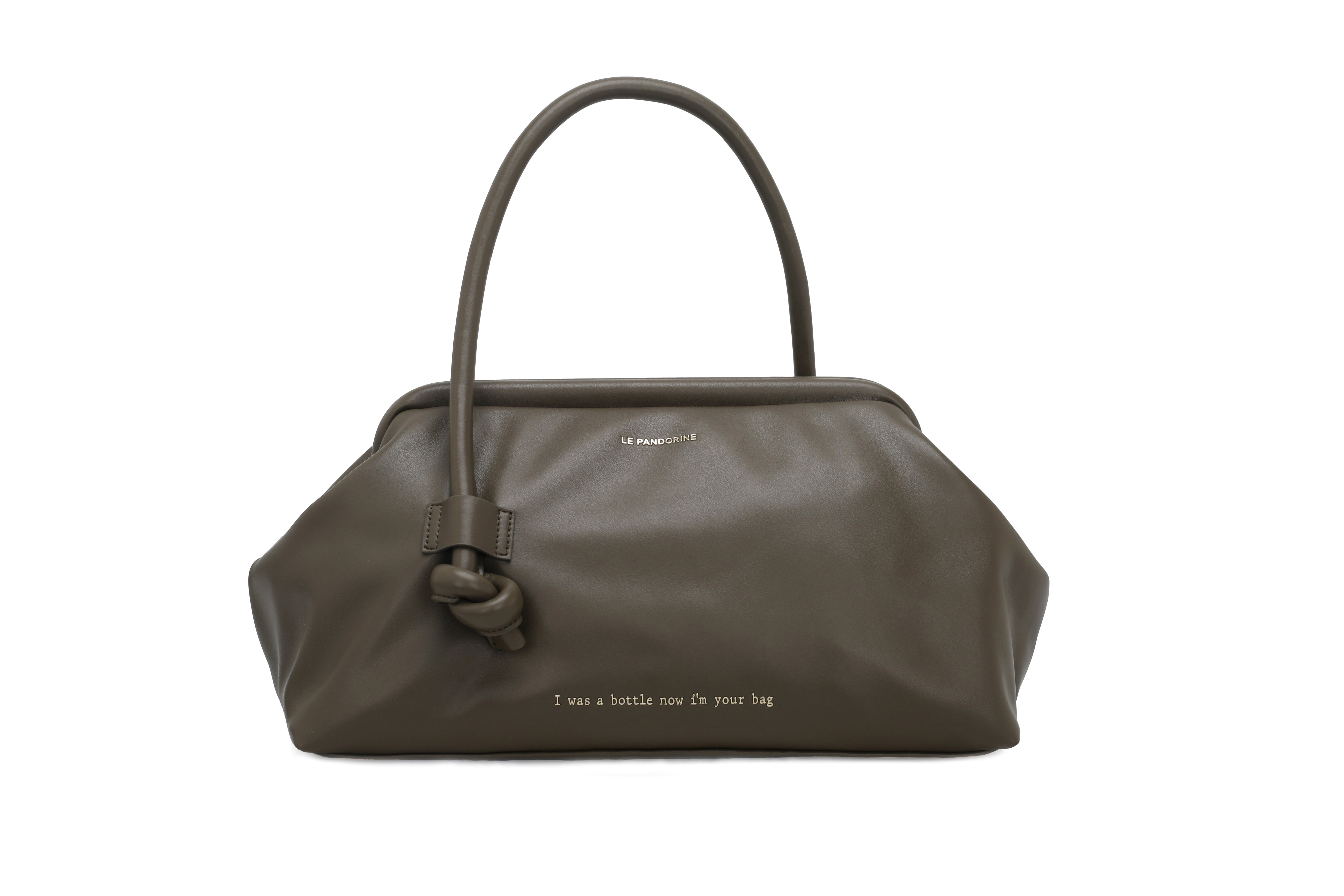 PF253B540.C41 - Borsa a mano grande Bottle Maxi colore verde militare - VERDE | Le Pandorine
