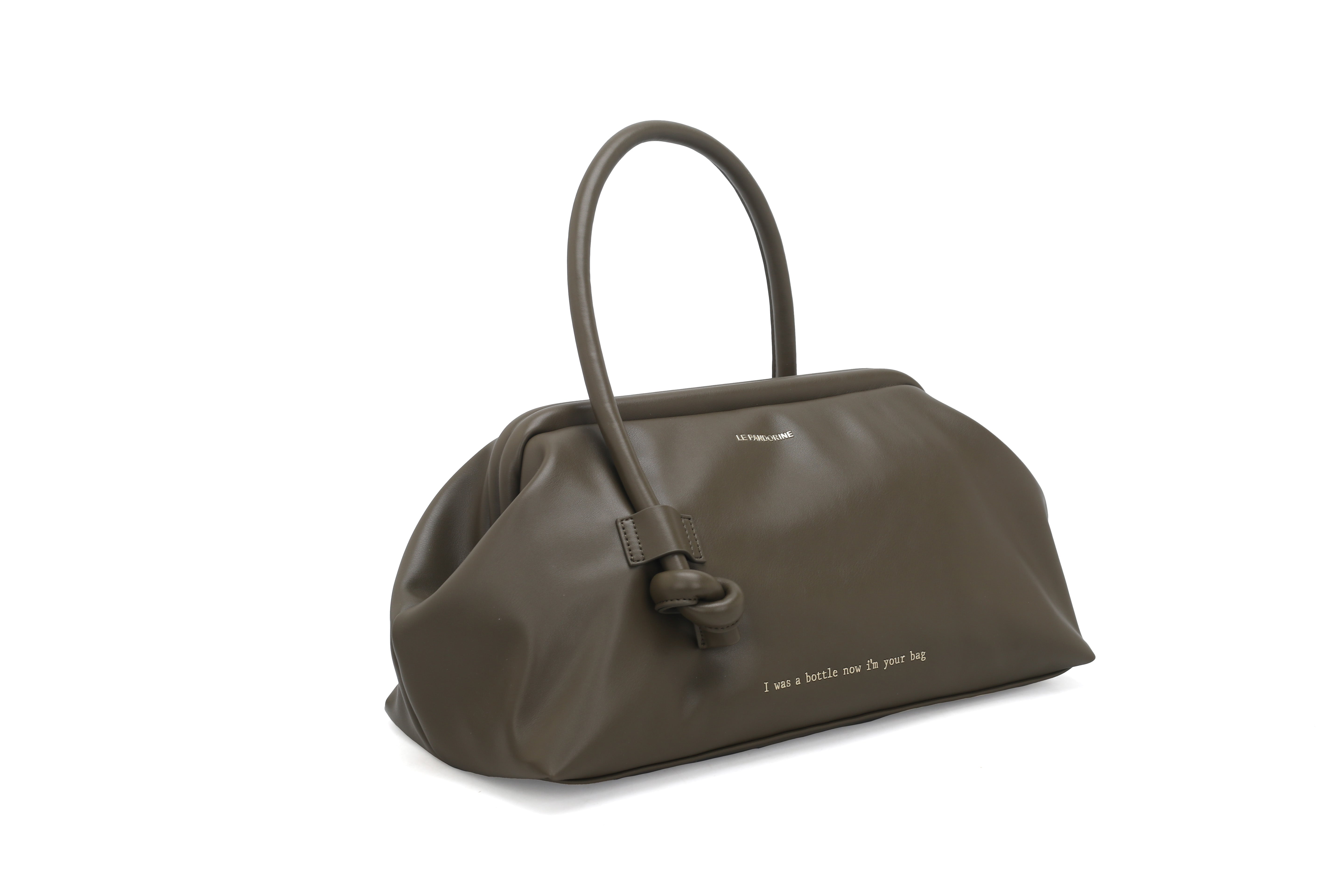 PF253B540.C41 - Borsa a mano grande Bottle Maxi colore verde militare - VERDE | Le Pandorine