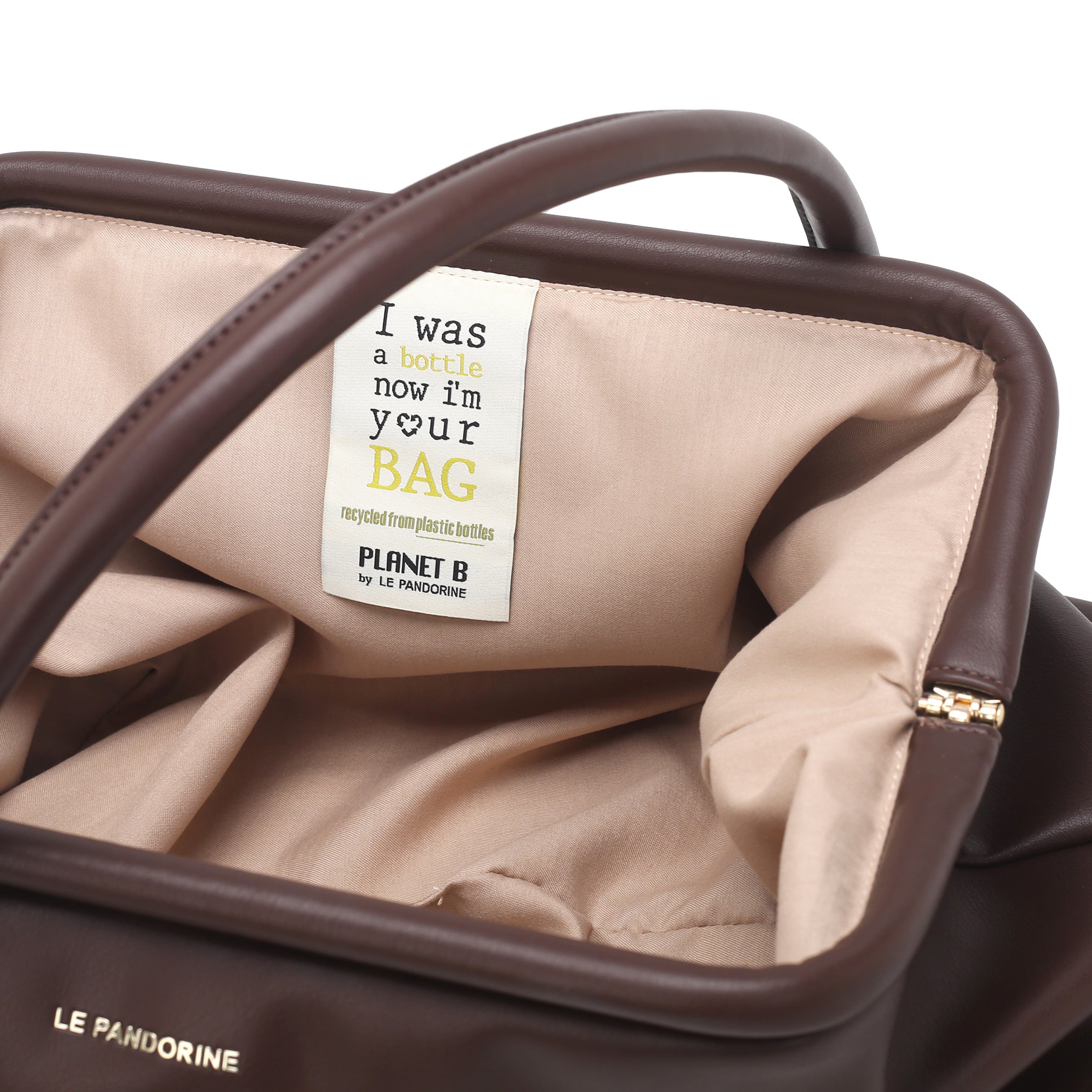 Borsa a mano grande Bottle Maxi colore testa di moro - Planet B | Le Pandorine