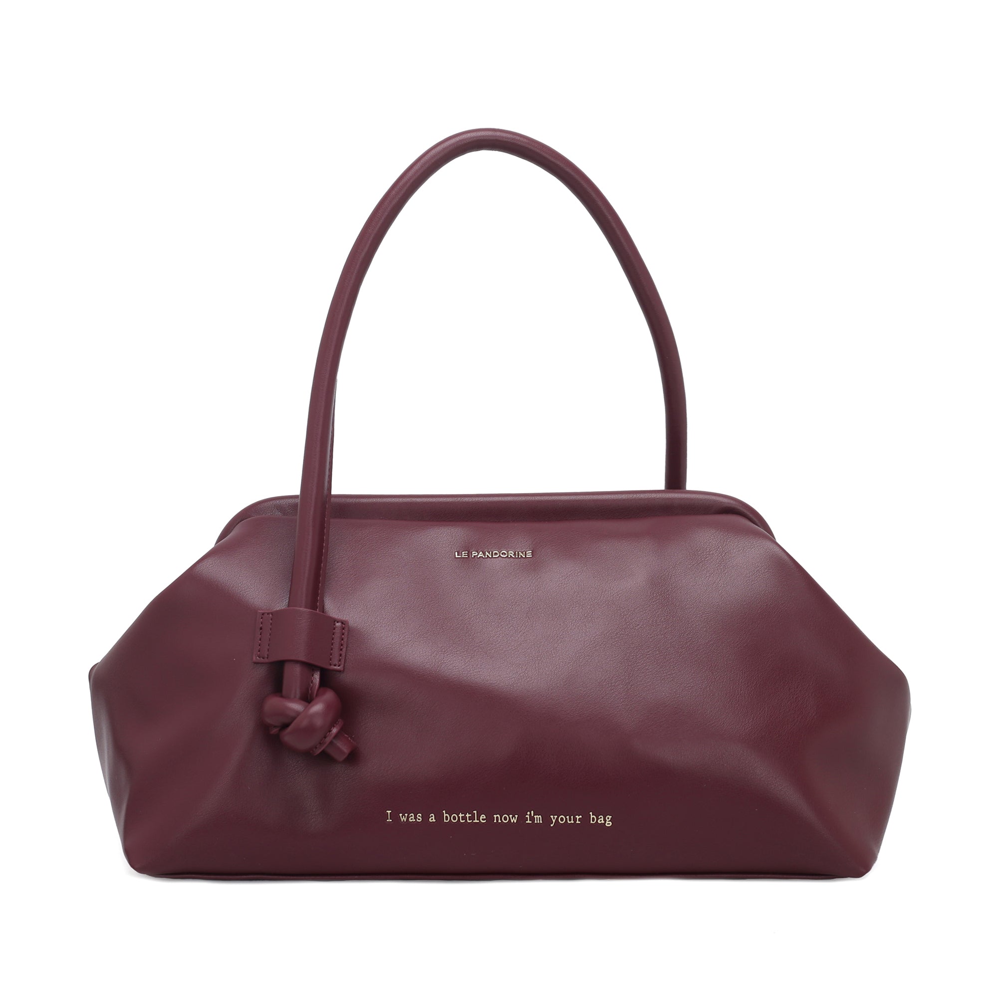 Borsa a mano grande Bottle Maxi colore prugna - Borse a Spalla Donna | Le Pandorine