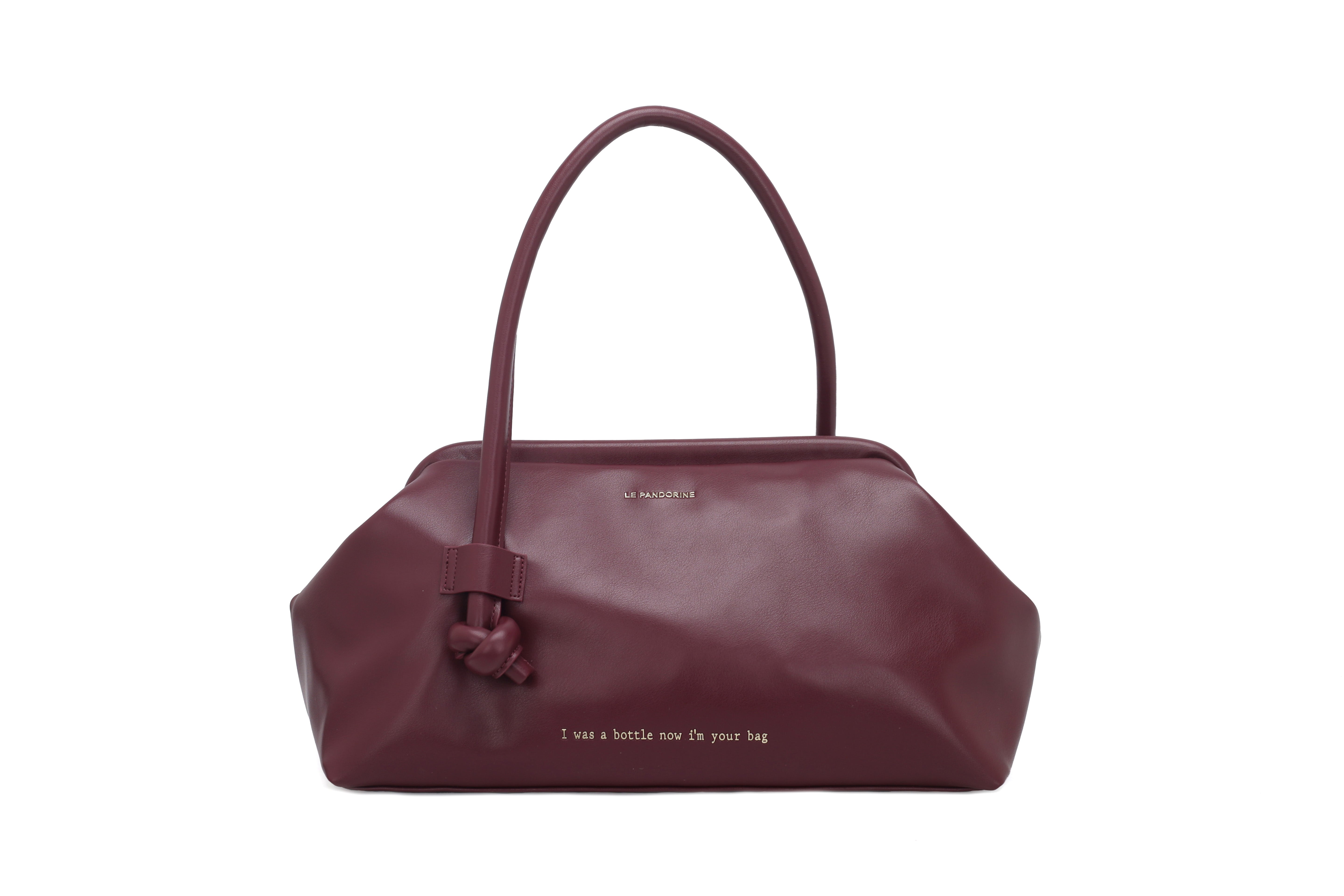 PF253B540.C80 - Borsa a mano grande Bottle Maxi colore prugna - VIOLA | Le Pandorine