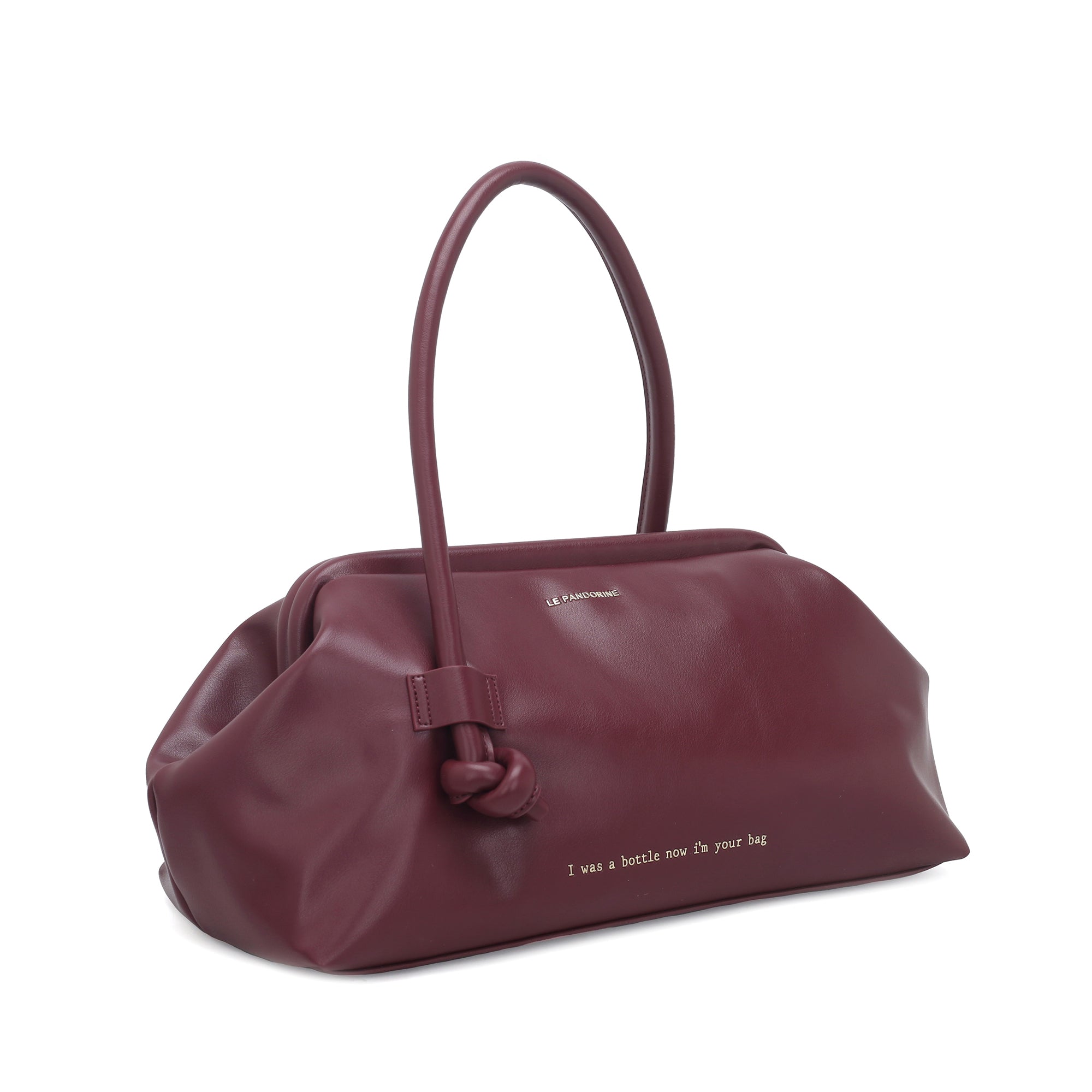 Borsa a mano grande Bottle Maxi colore prugna - Borse a Spalla Donna | Le Pandorine