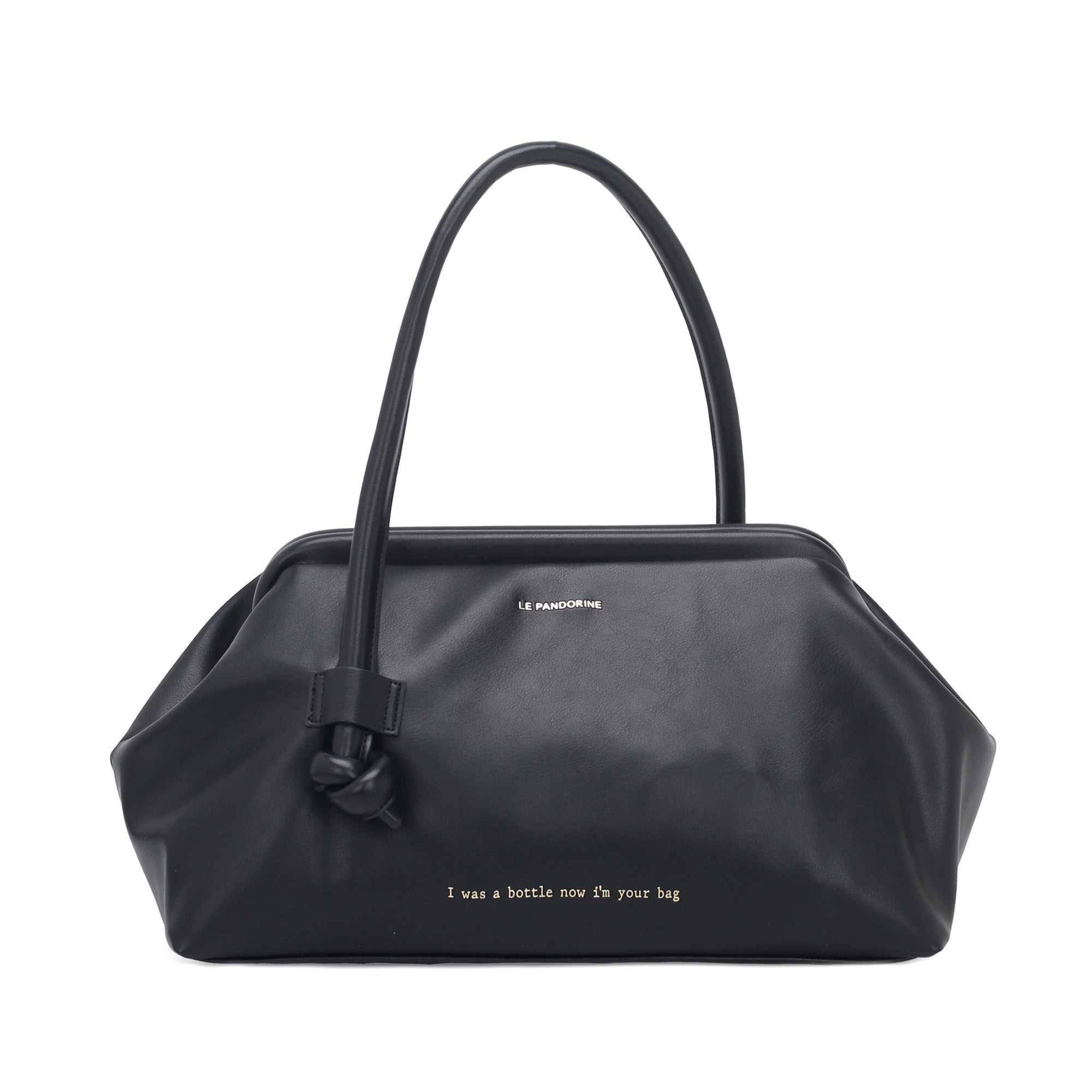 Borsa a mano grande Bottle Maxi colore nero - Borse a Spalla Donna | Le Pandorine