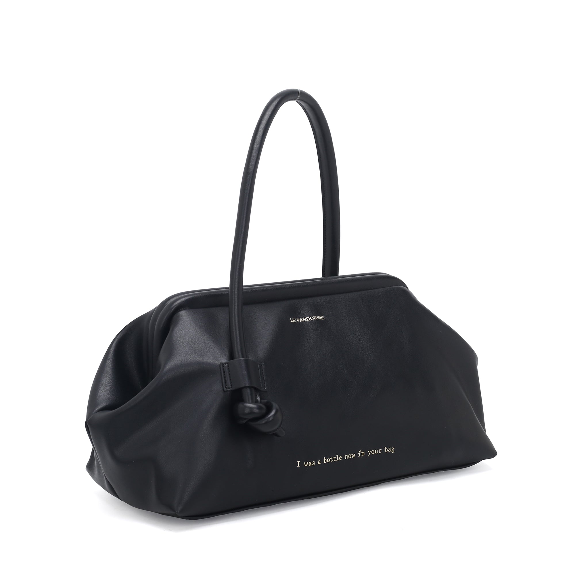 Borsa a mano grande Bottle Maxi colore nero - Borse a Spalla Donna | Le Pandorine