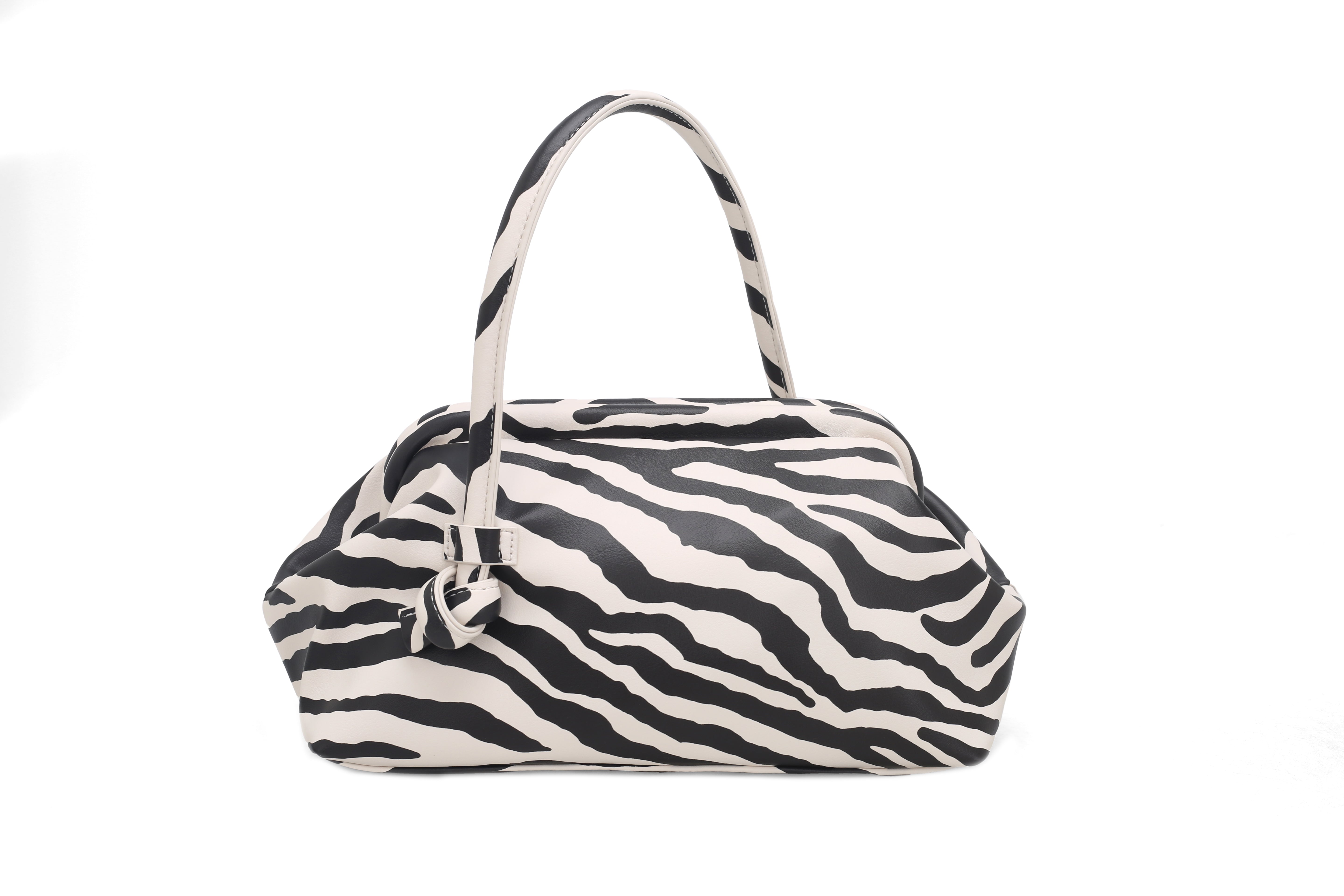 PF253B541.90B - Borsa a mano media Bottle colore zebra beige/nero - NERO | Le Pandorine
