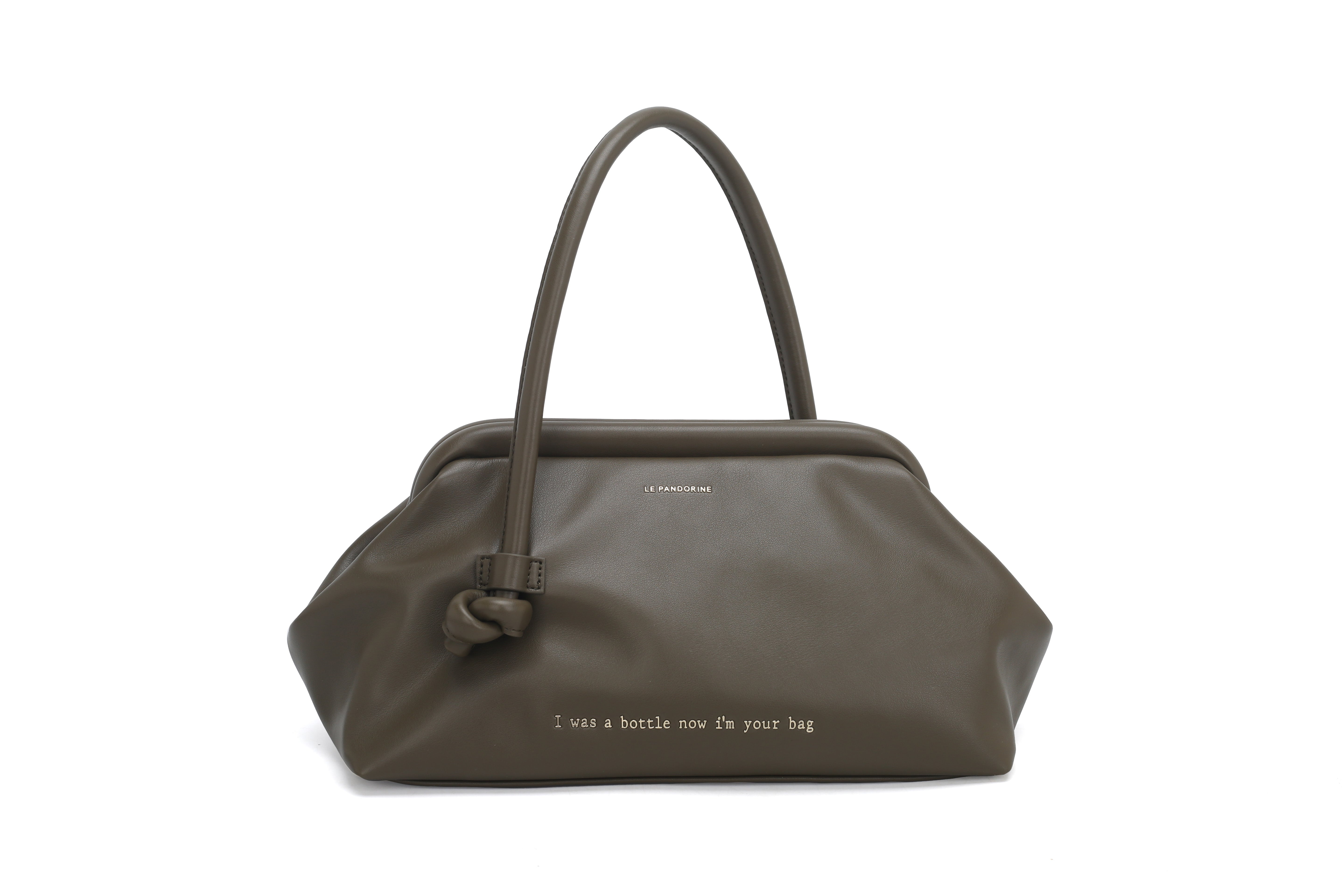 PF253B541.C41 - Borsa a mano media Bottle colore verde militare - VERDE | Le Pandorine