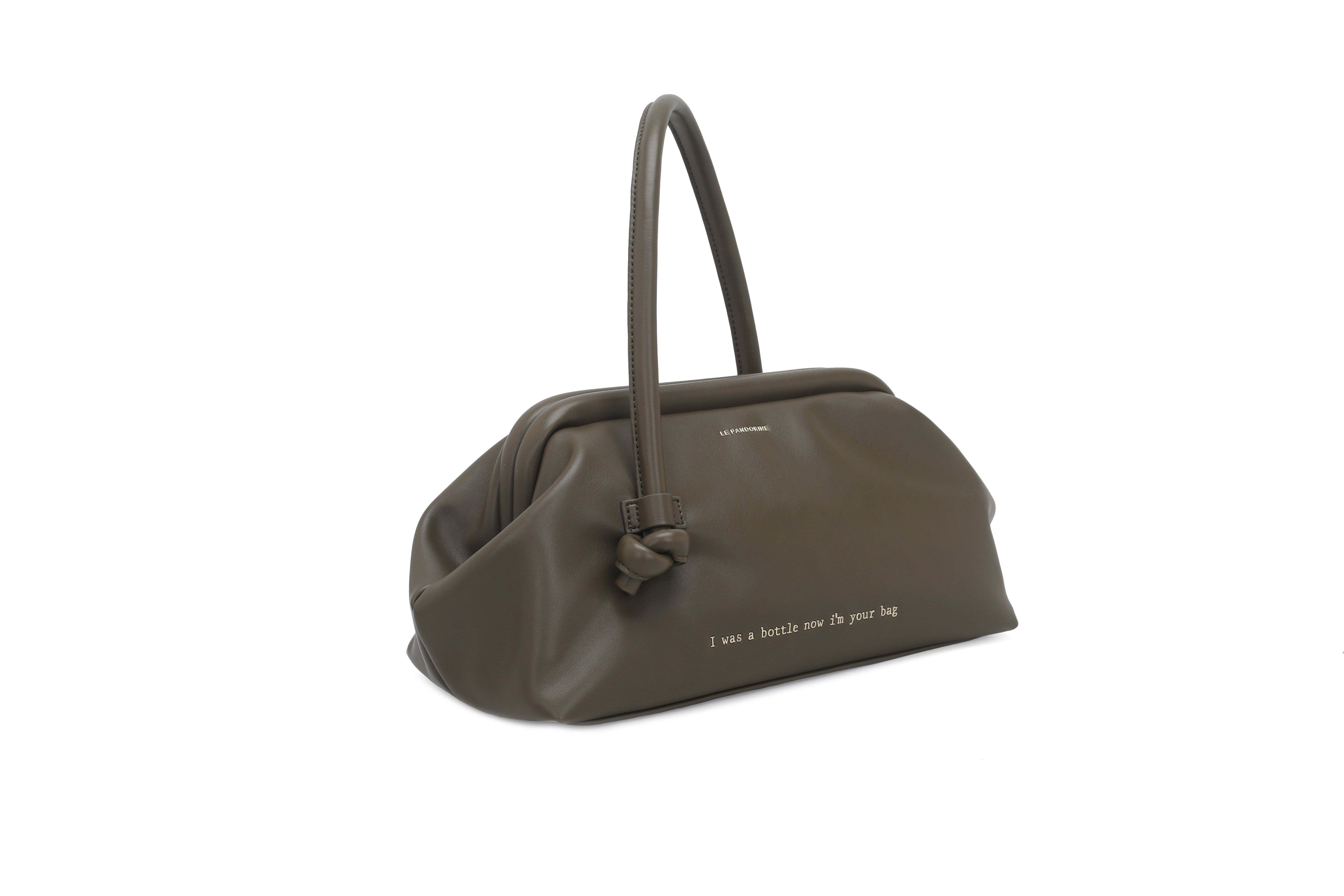 PF253B541.C41 - Borsa a mano media Bottle colore verde militare - VERDE | Le Pandorine
