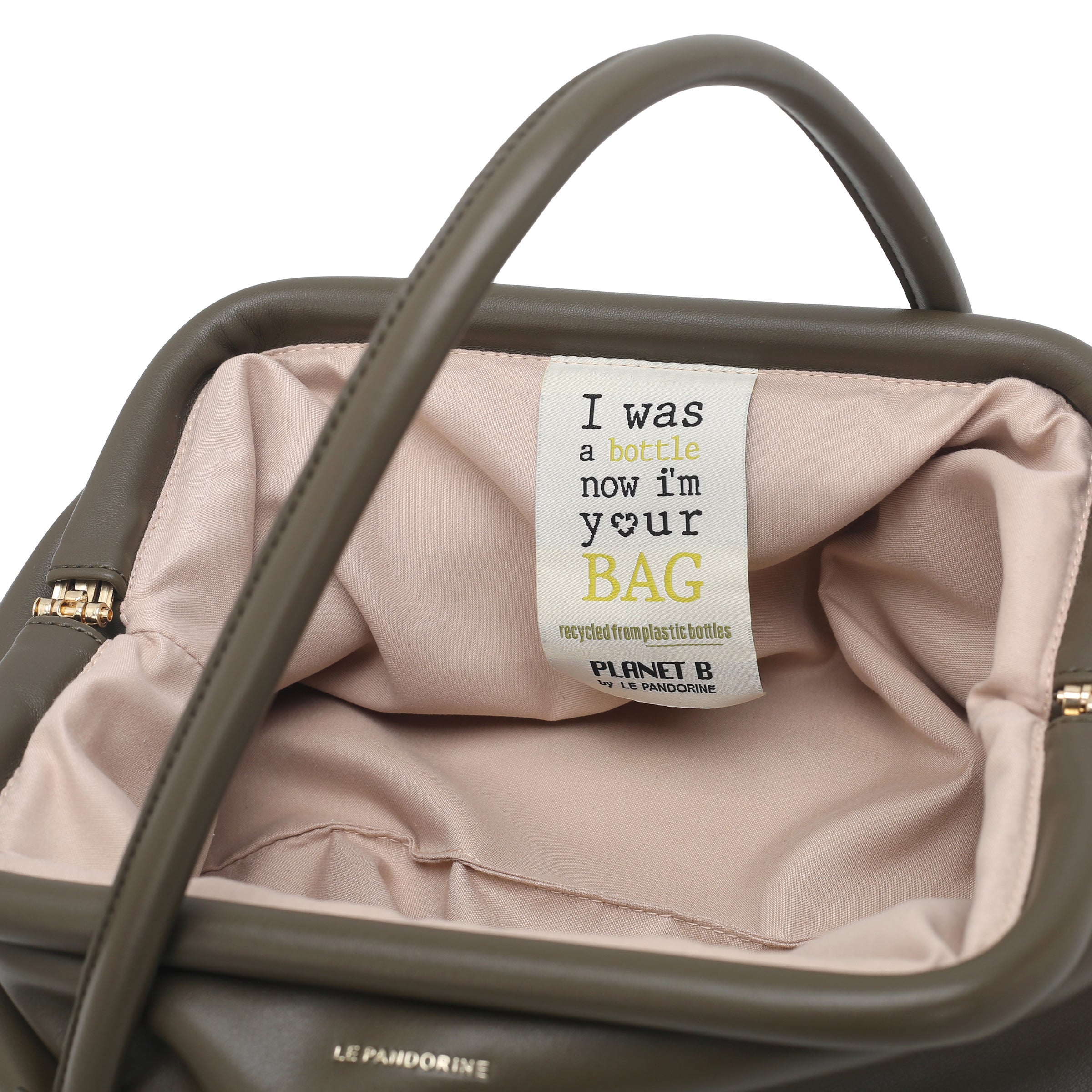 Borsa a mano media Bottle colore verde militare - Planet B | Le Pandorine