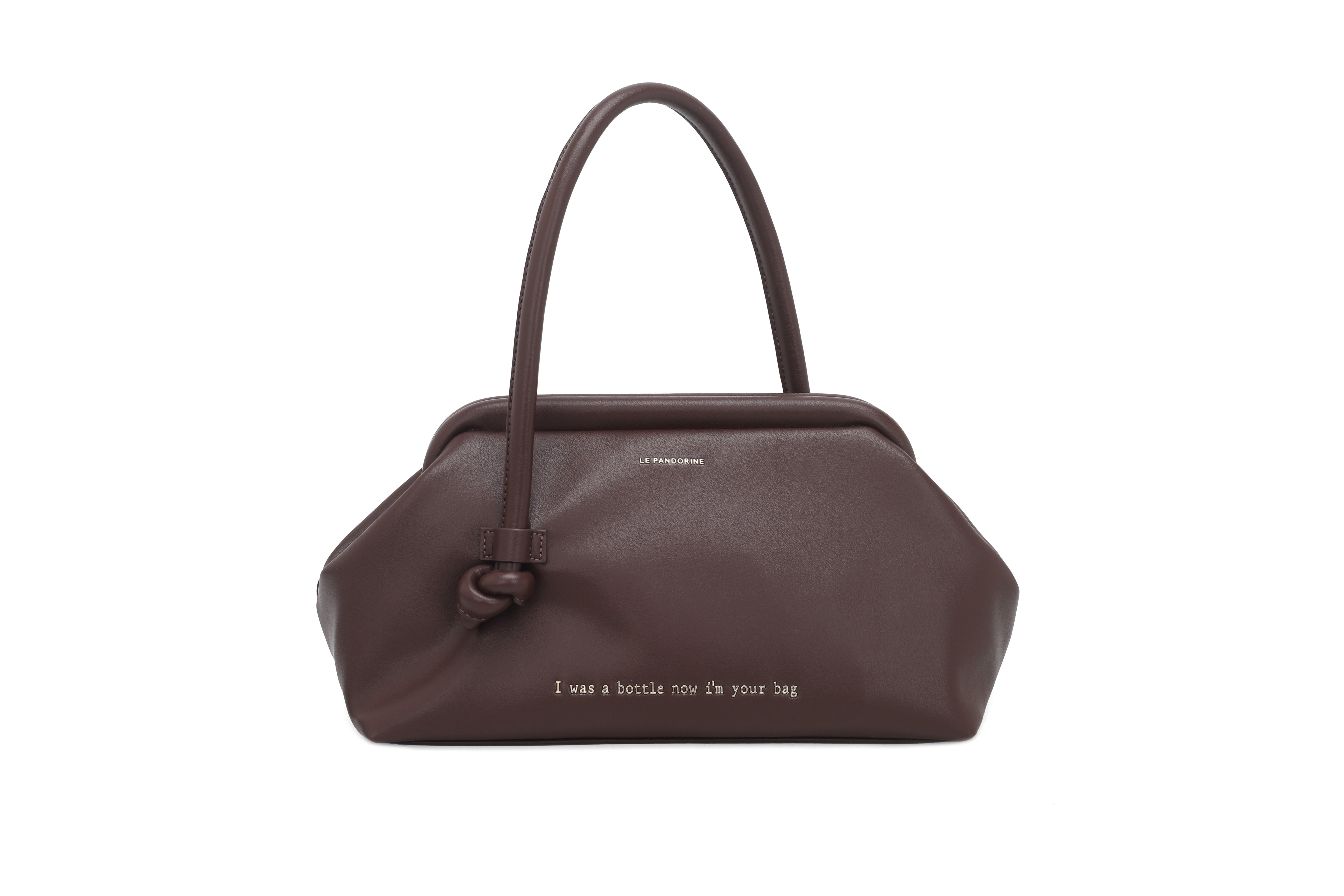 PF253B541.C60 - Dark brown bottle medium handbag - BROWN | Le Pandorine