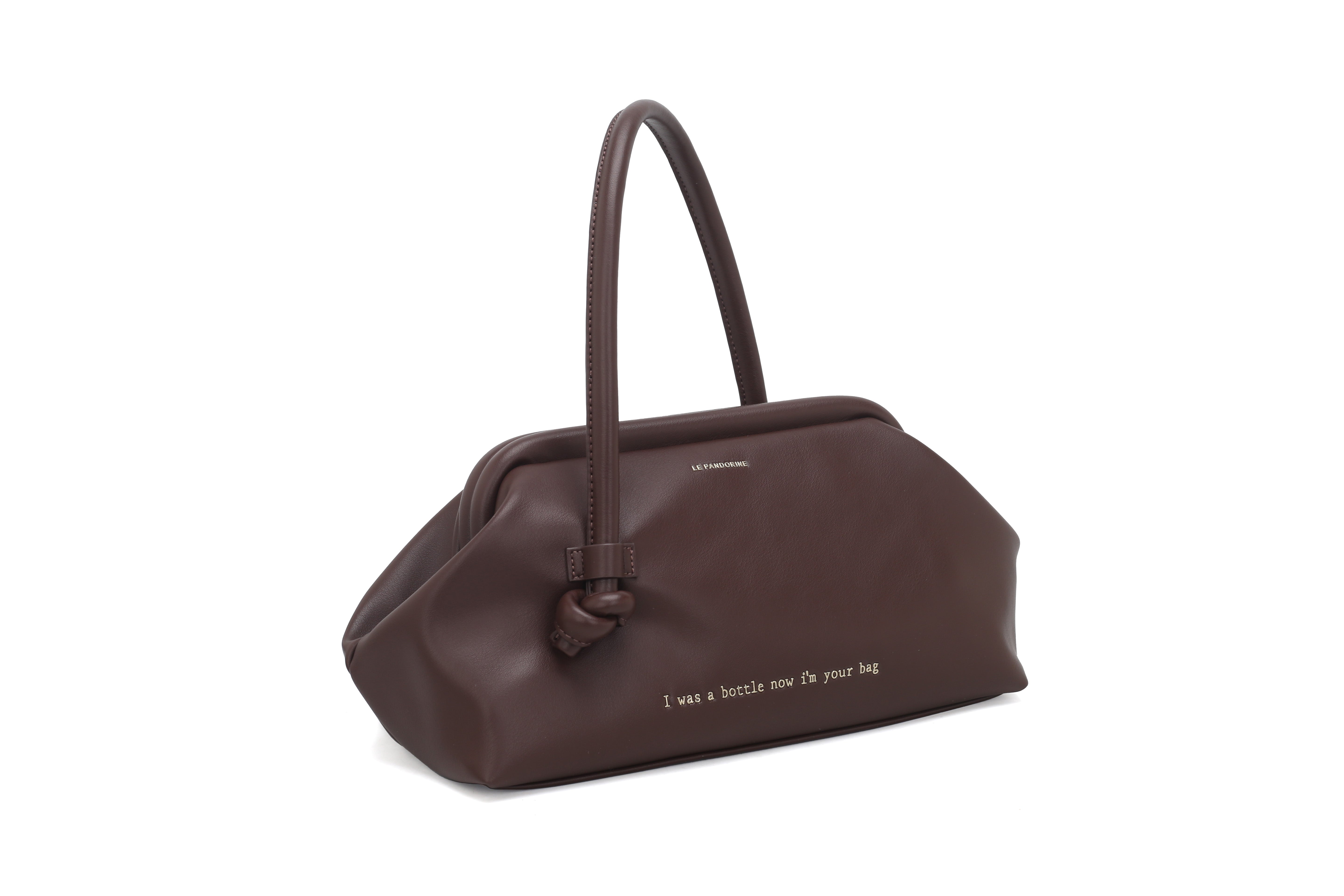 PF253B541.C60 - Dark brown bottle medium handbag - BROWN | Le Pandorine