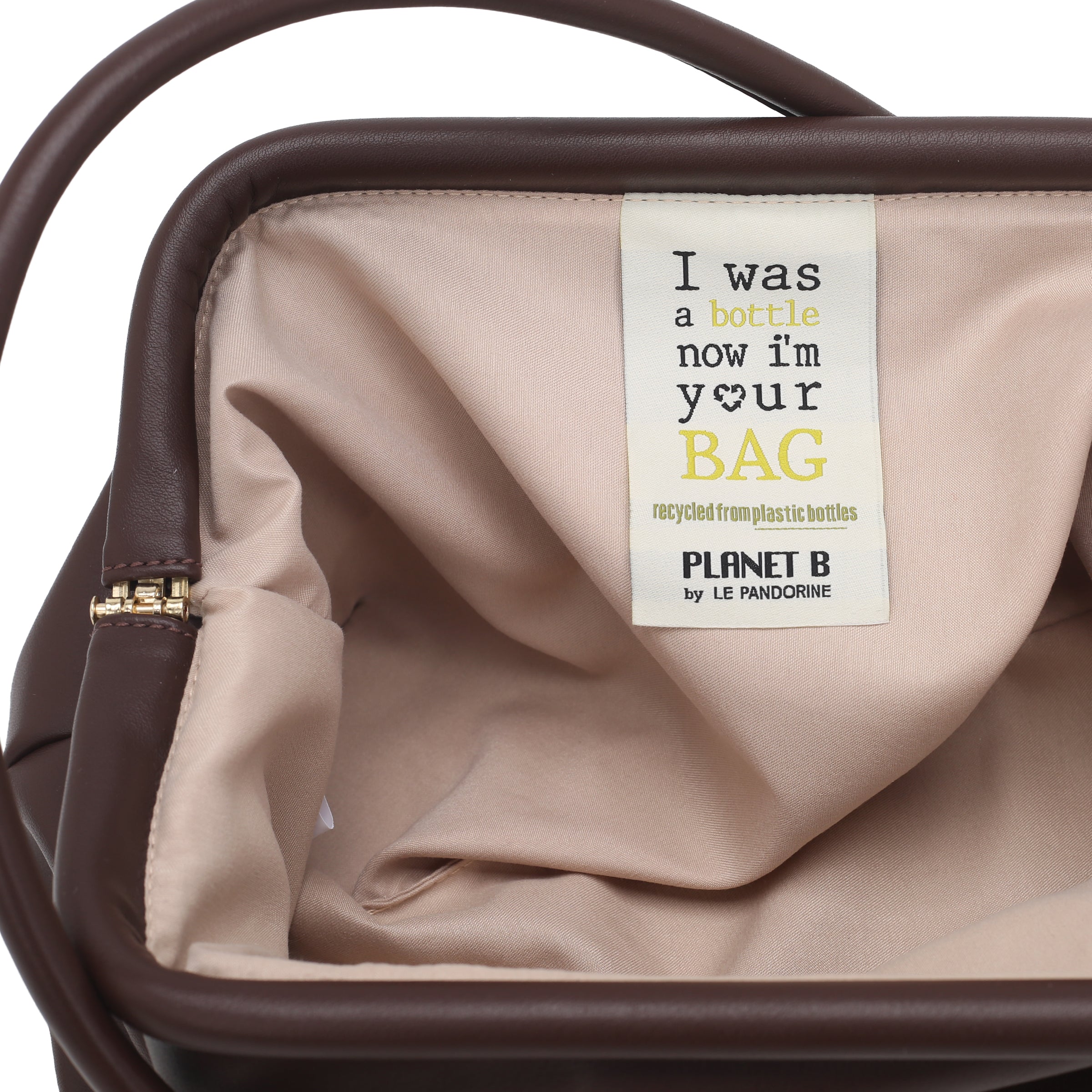 Borsa a mano media Bottle colore testa di moro - Planet B | Le Pandorine