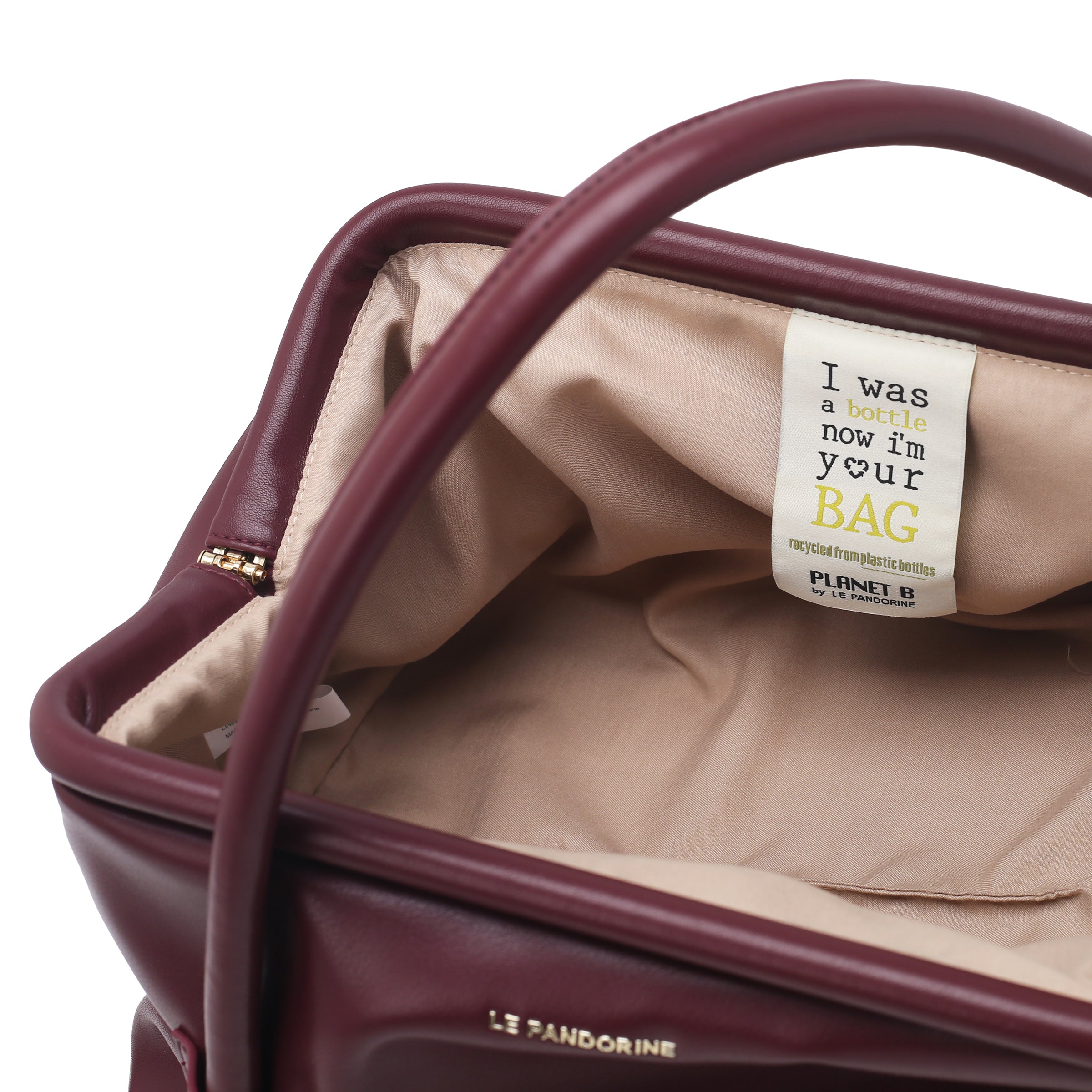 Borsa a mano media Bottle colore prugna - Planet B | Le Pandorine